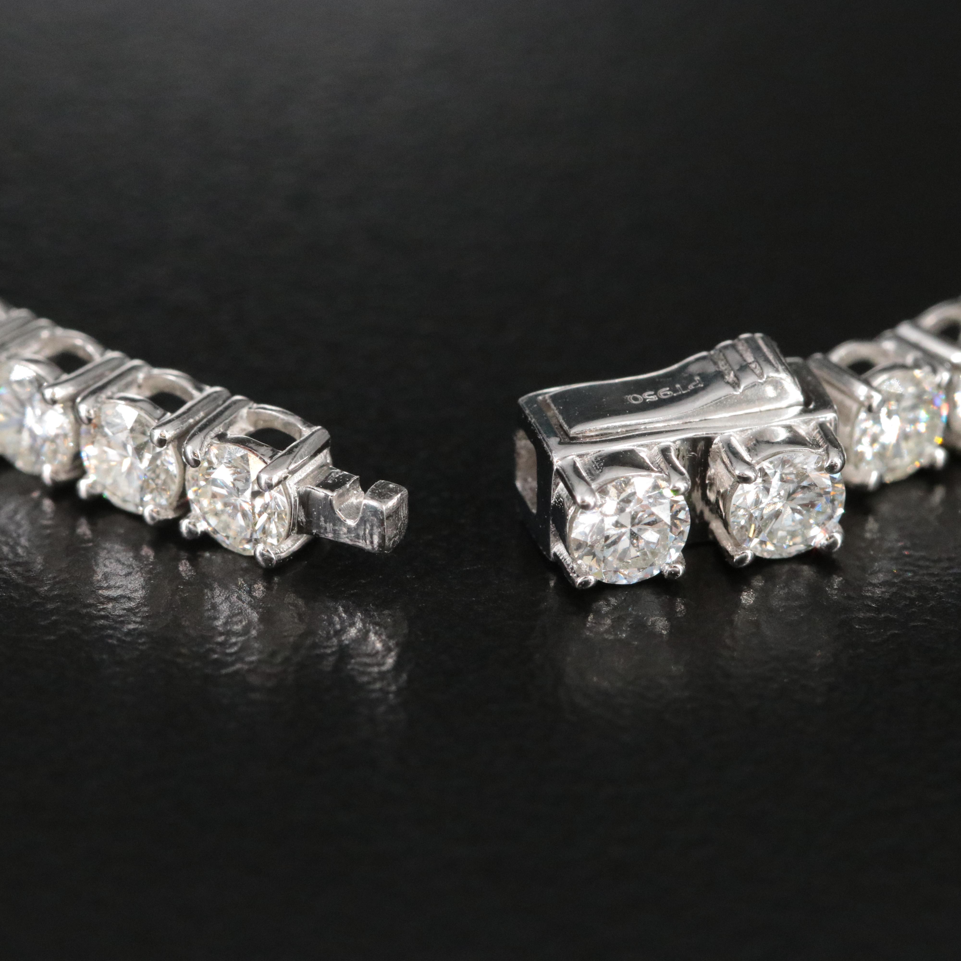 Platinum 6.13 CTW Diamond Line Bracelet