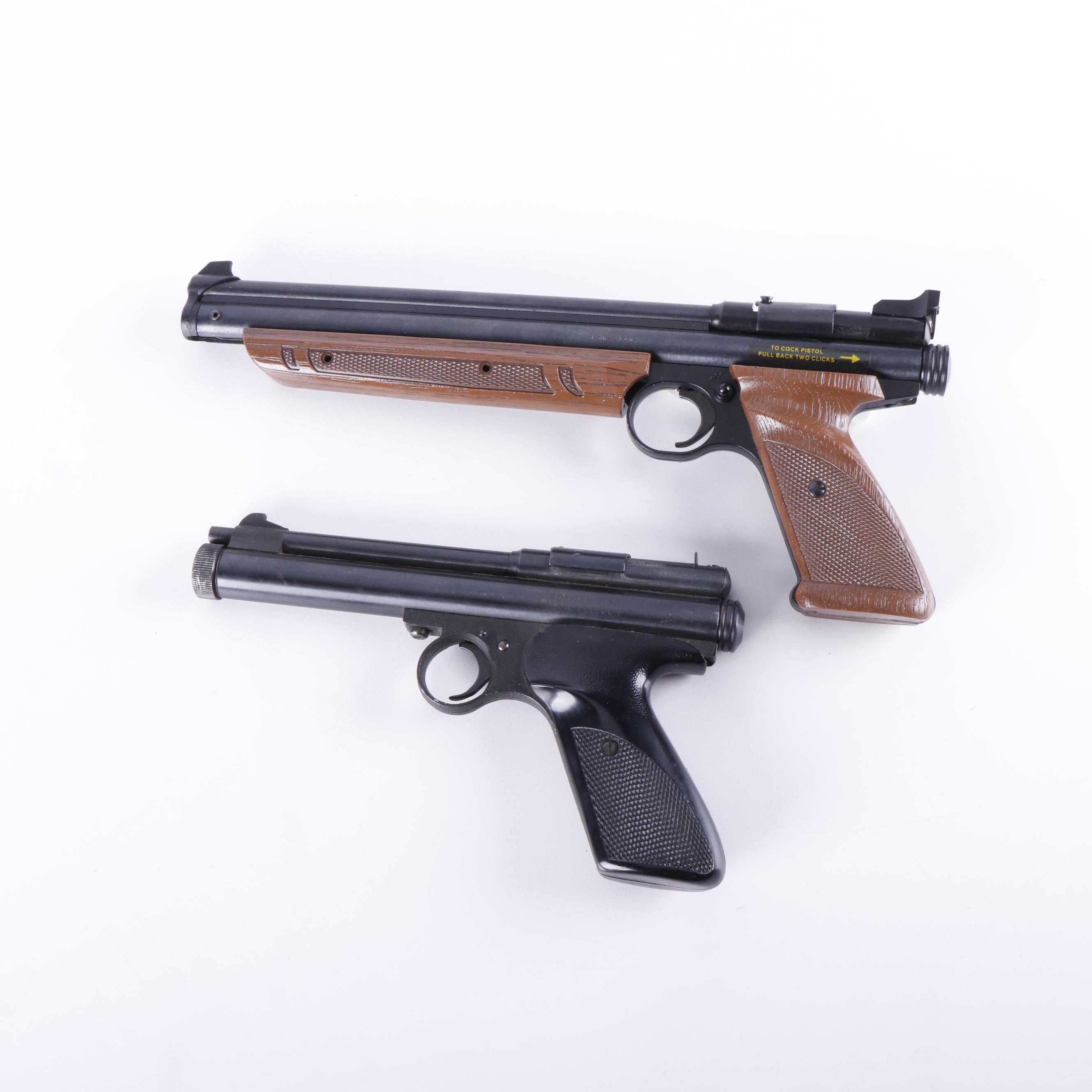 Two Crosman Air Pistols and a Vintage Daisy Defender Model 141