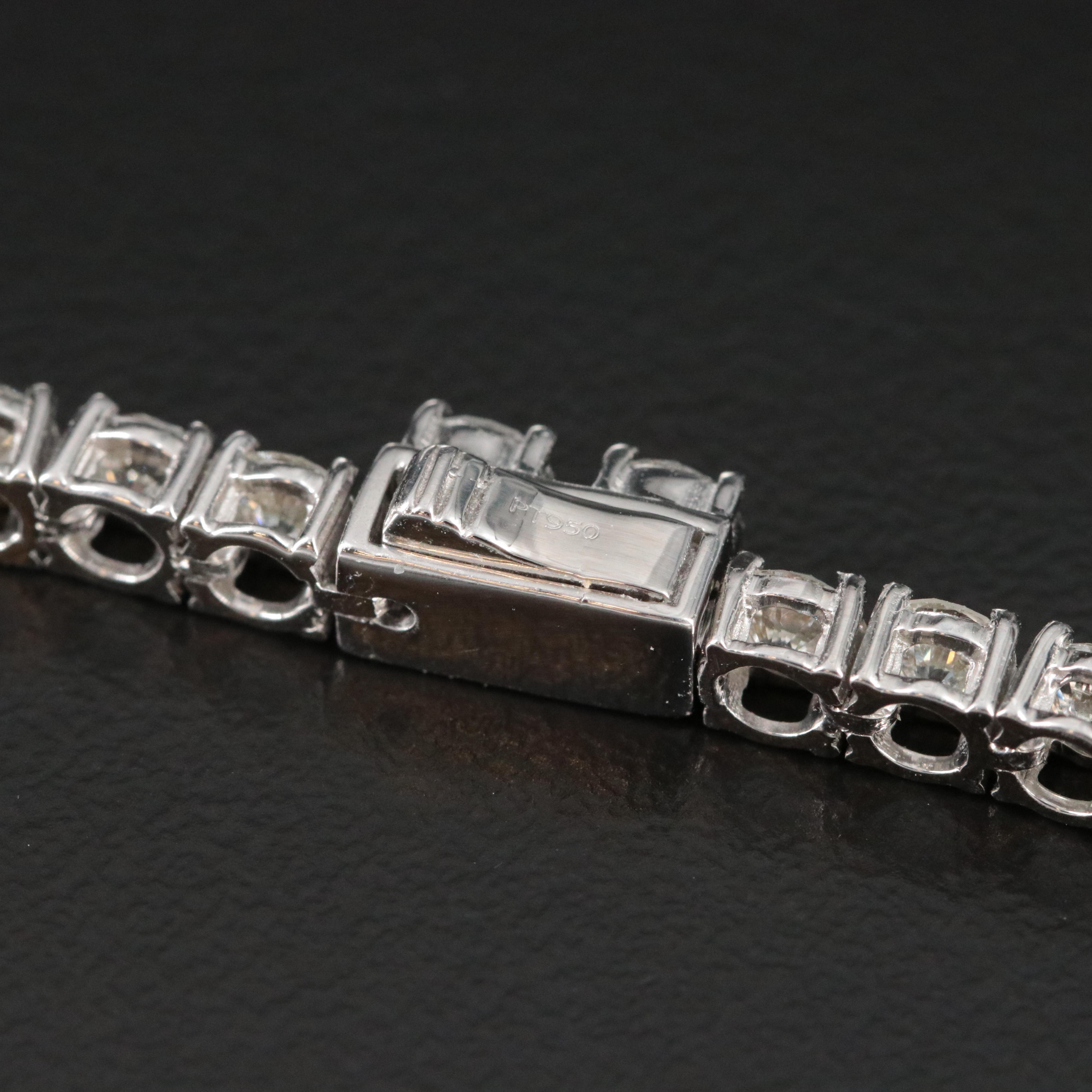 Platinum 6.13 CTW Diamond Line Bracelet