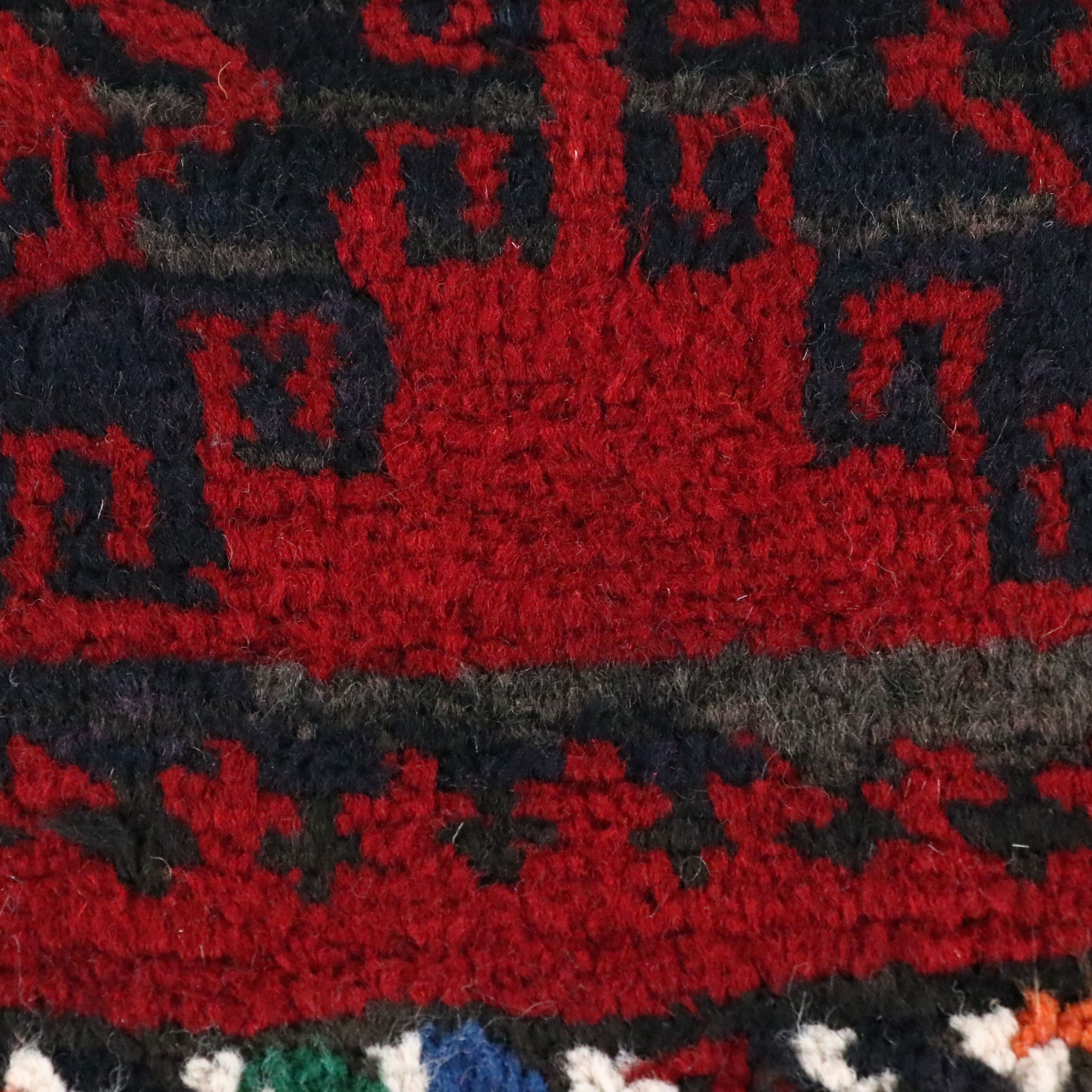 Handmade Afghan Mixed Technique Saddle or Storage Bag