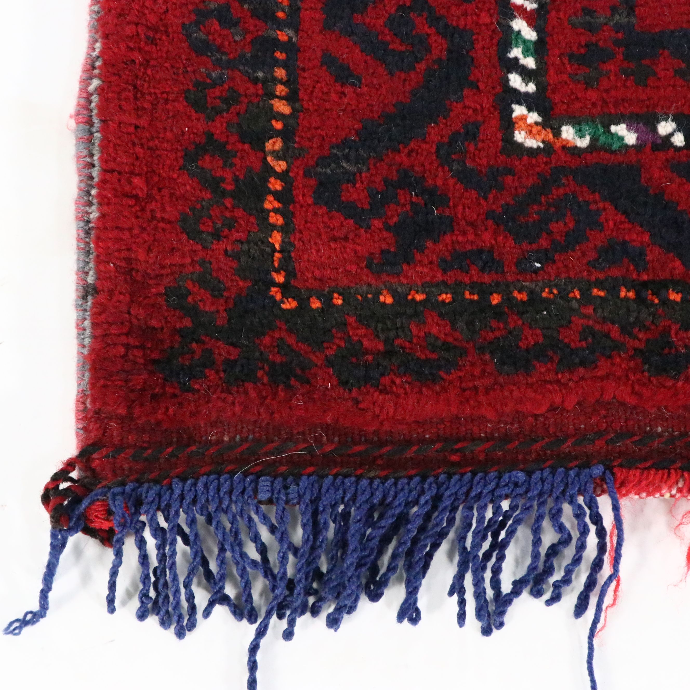 Handmade Afghan Mixed Technique Saddle or Storage Bag