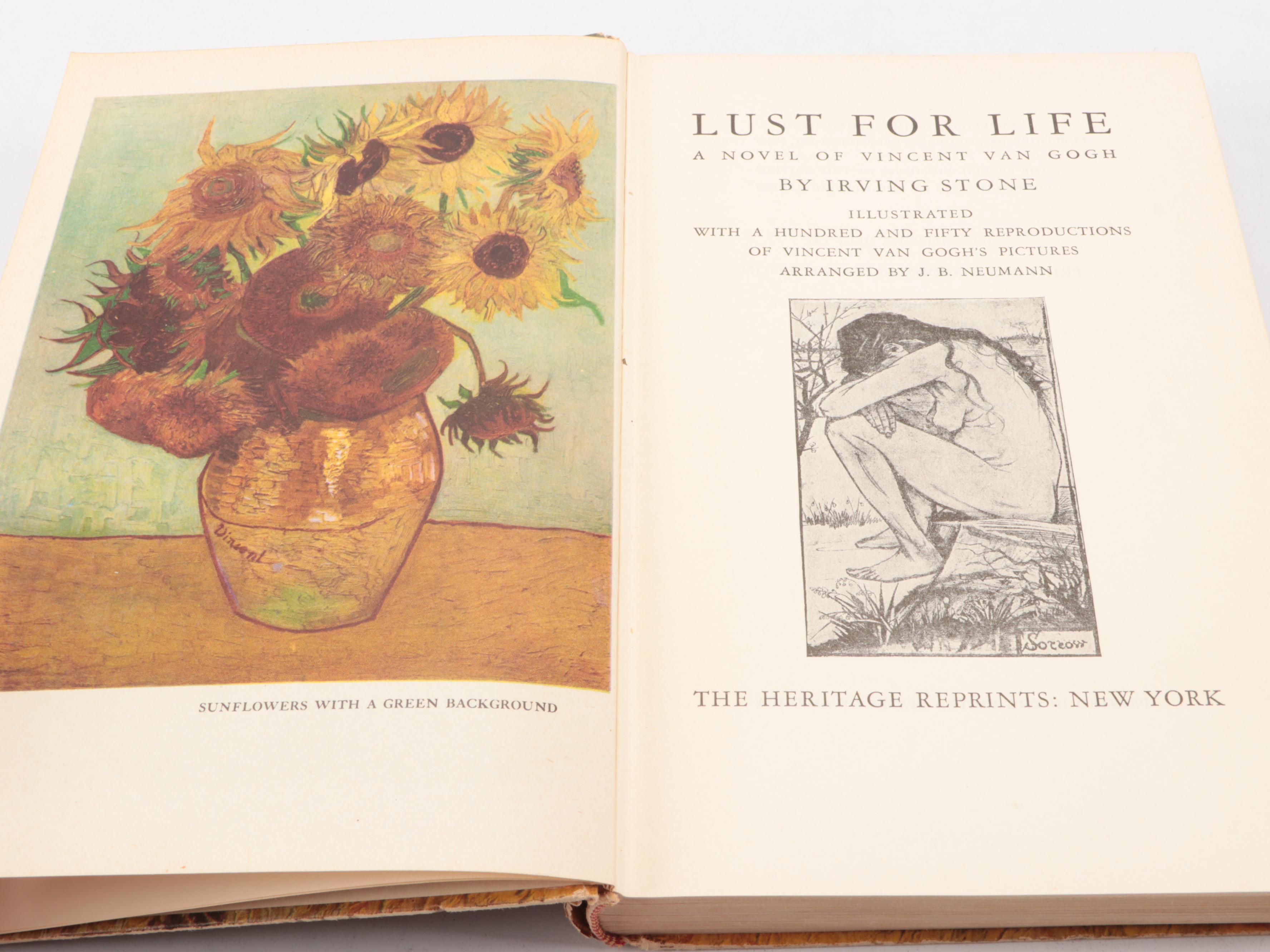 Illustrated "Lust for Life: A Novel of Vincent van Gogh" by Irving Stone, 1953