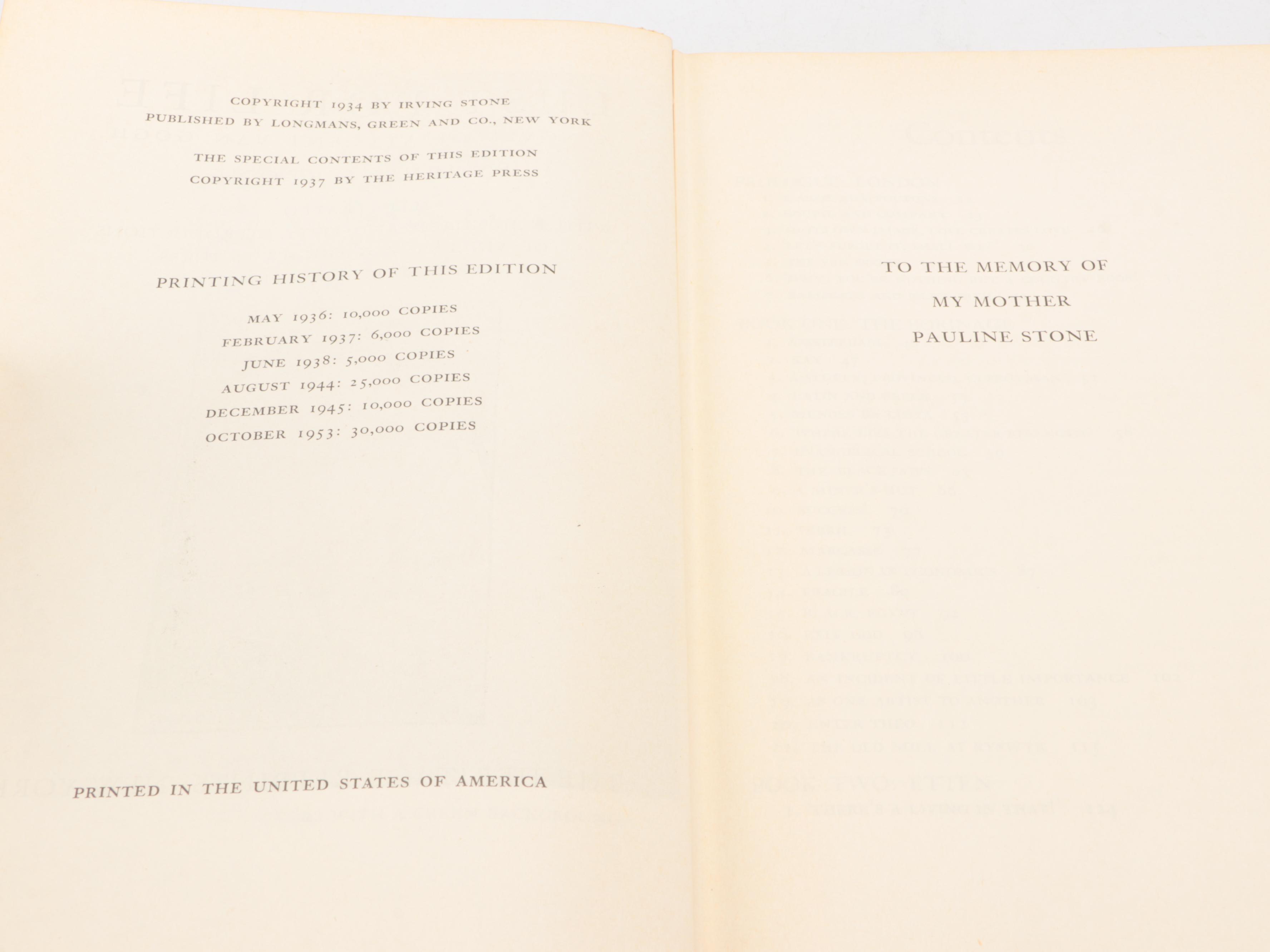 Illustrated "Lust for Life: A Novel of Vincent van Gogh" by Irving Stone, 1953
