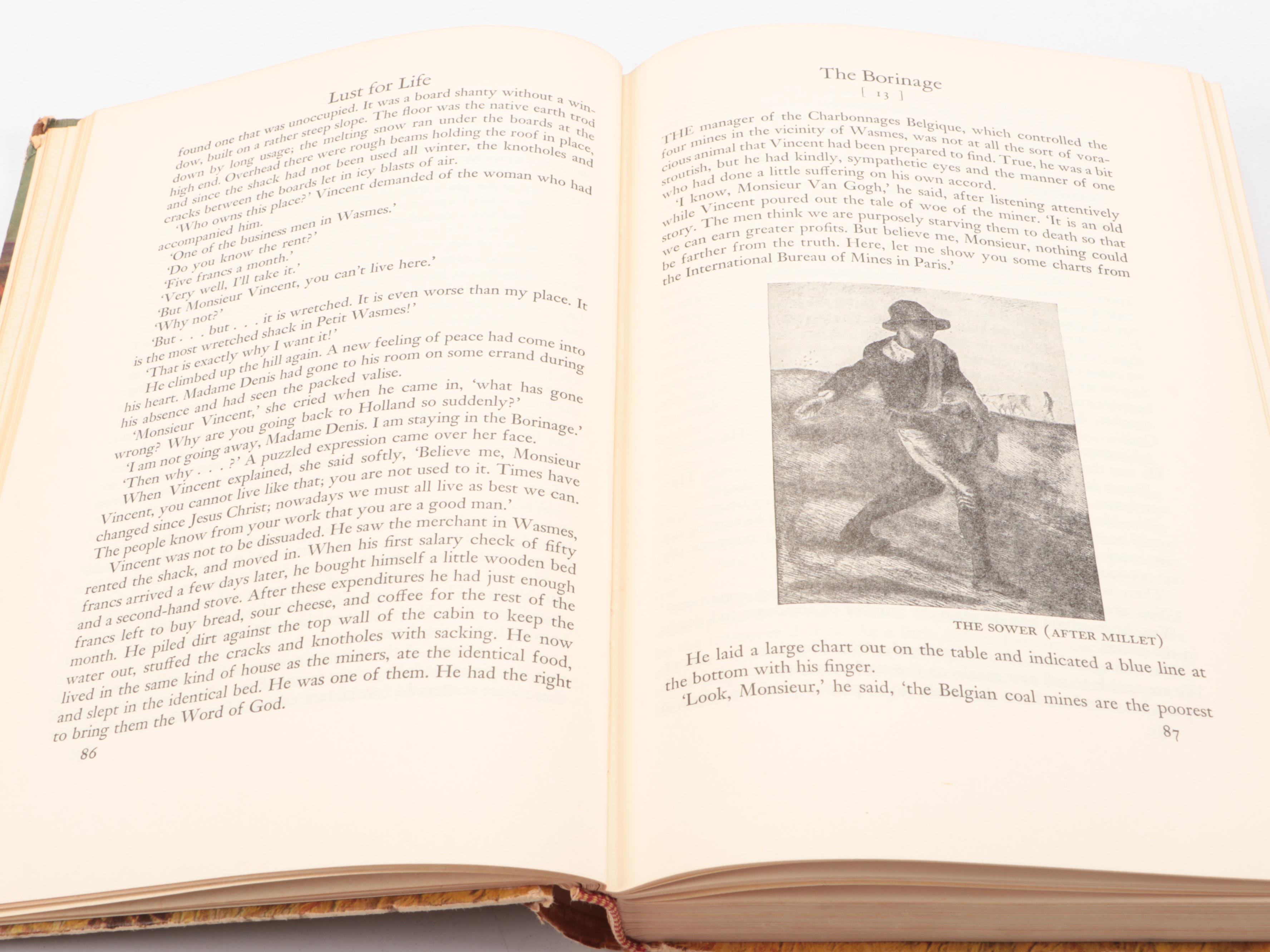 Illustrated "Lust for Life: A Novel of Vincent van Gogh" by Irving Stone, 1953