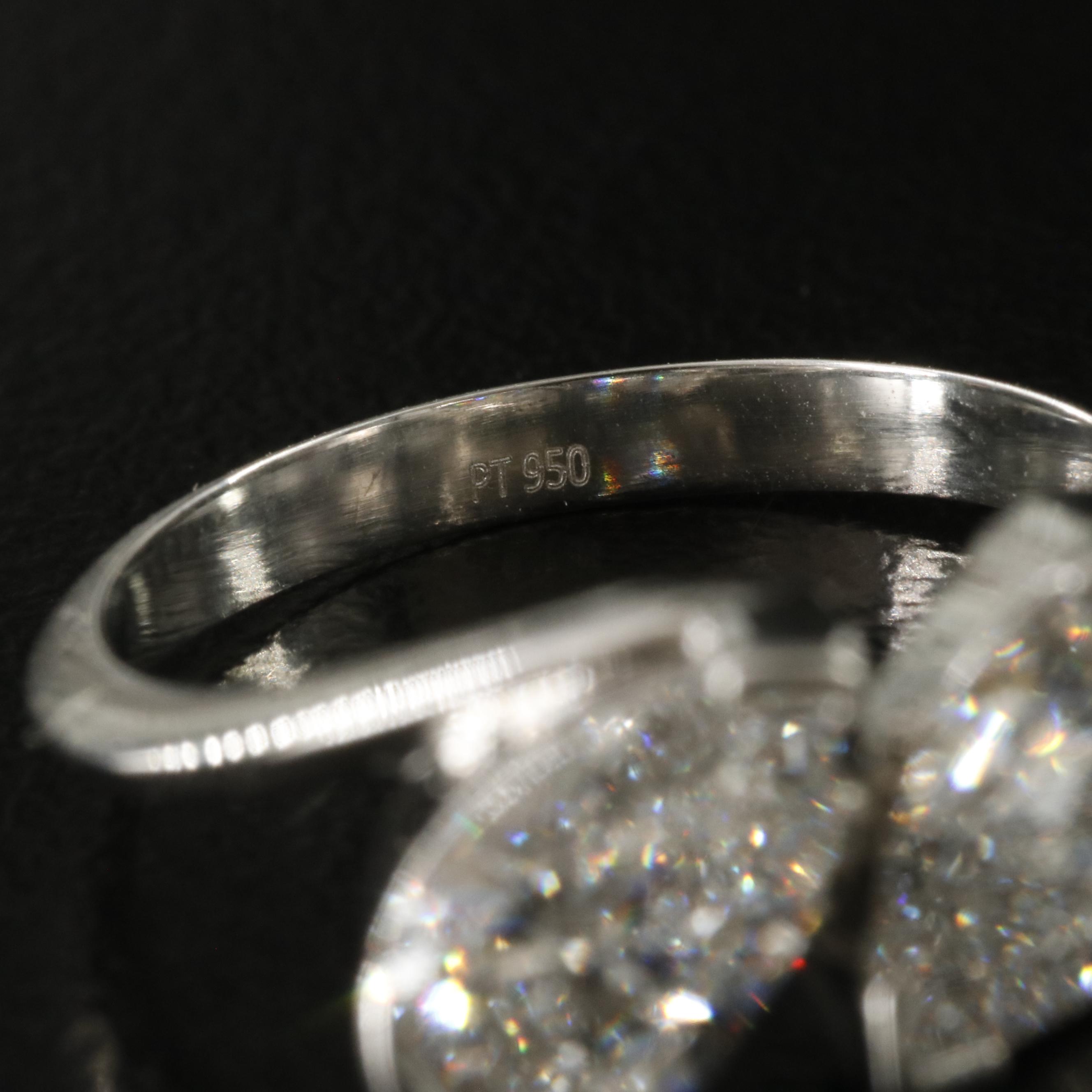 Platinum 2.01 CTW Lab Grown Diamond Toi et Moi Ring with IGI Reports