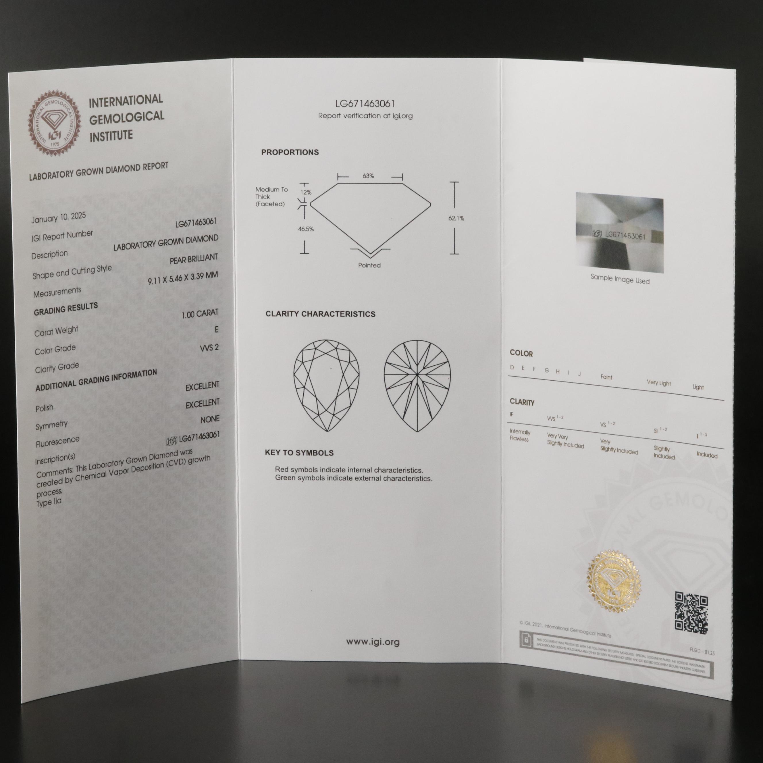 Platinum 2.01 CTW Lab Grown Diamond Toi et Moi Ring with IGI Reports