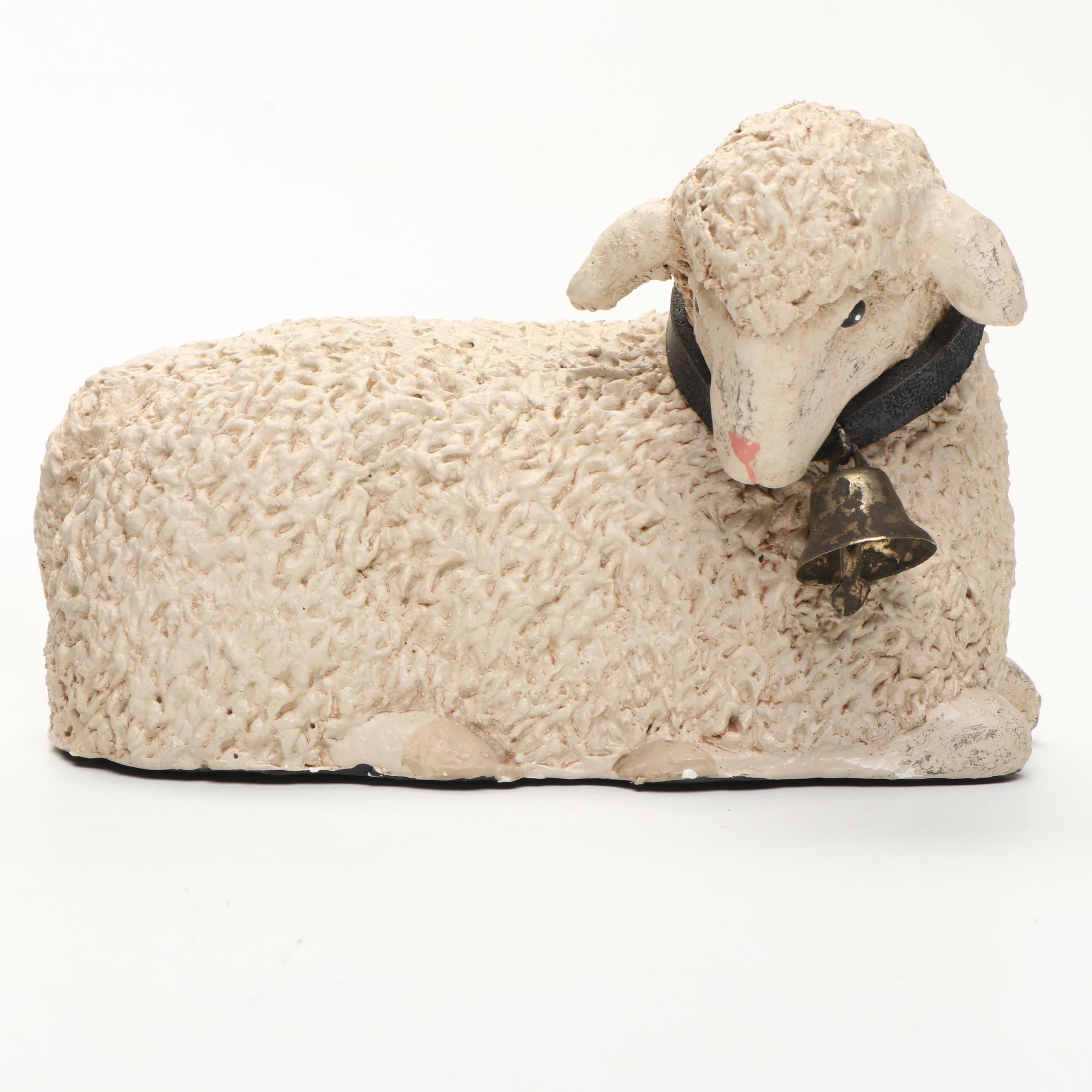 Collection of Ceramic, Cast Iron, and Other Sheep Figurines