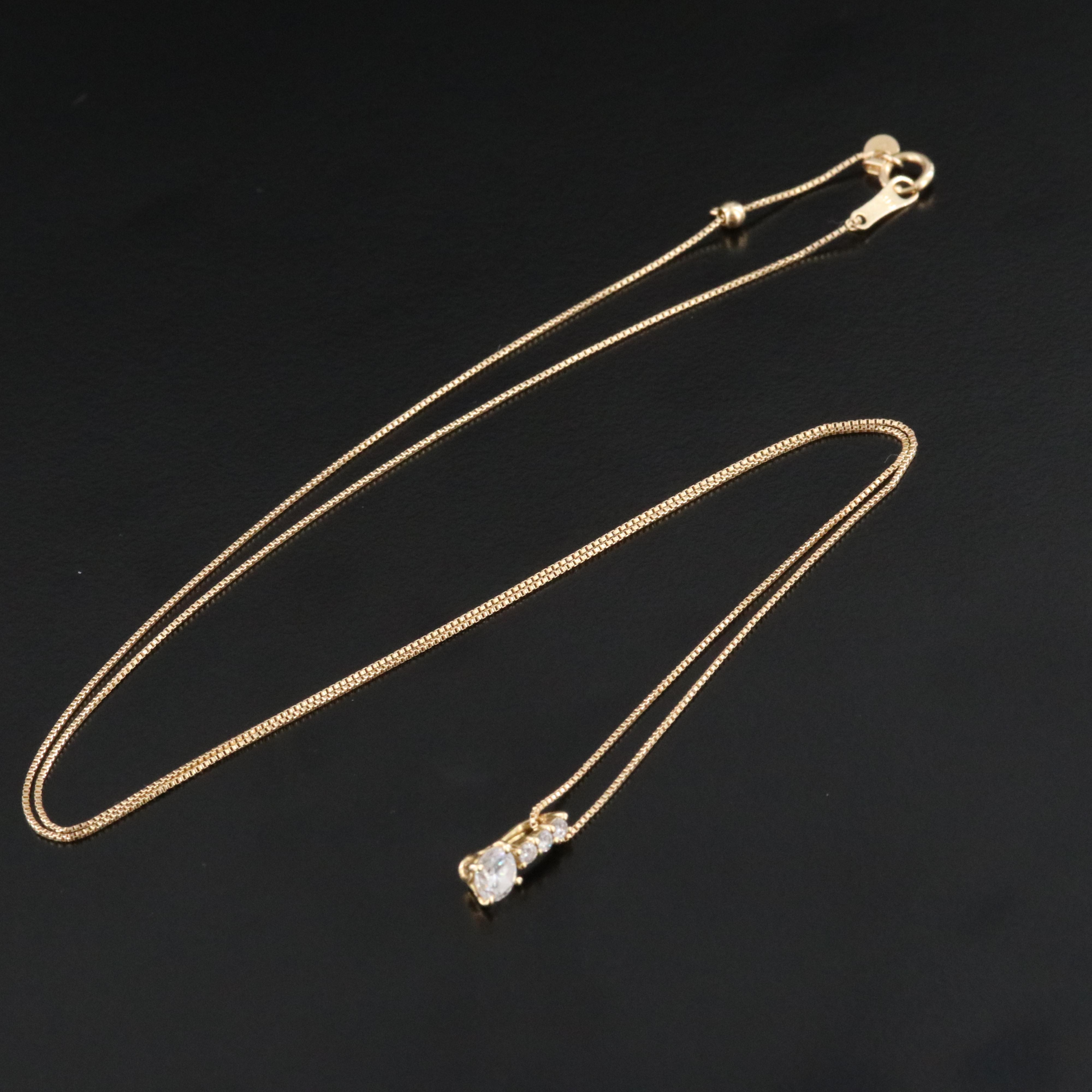 18K 0.36 CTW Diamond Pendant Necklace