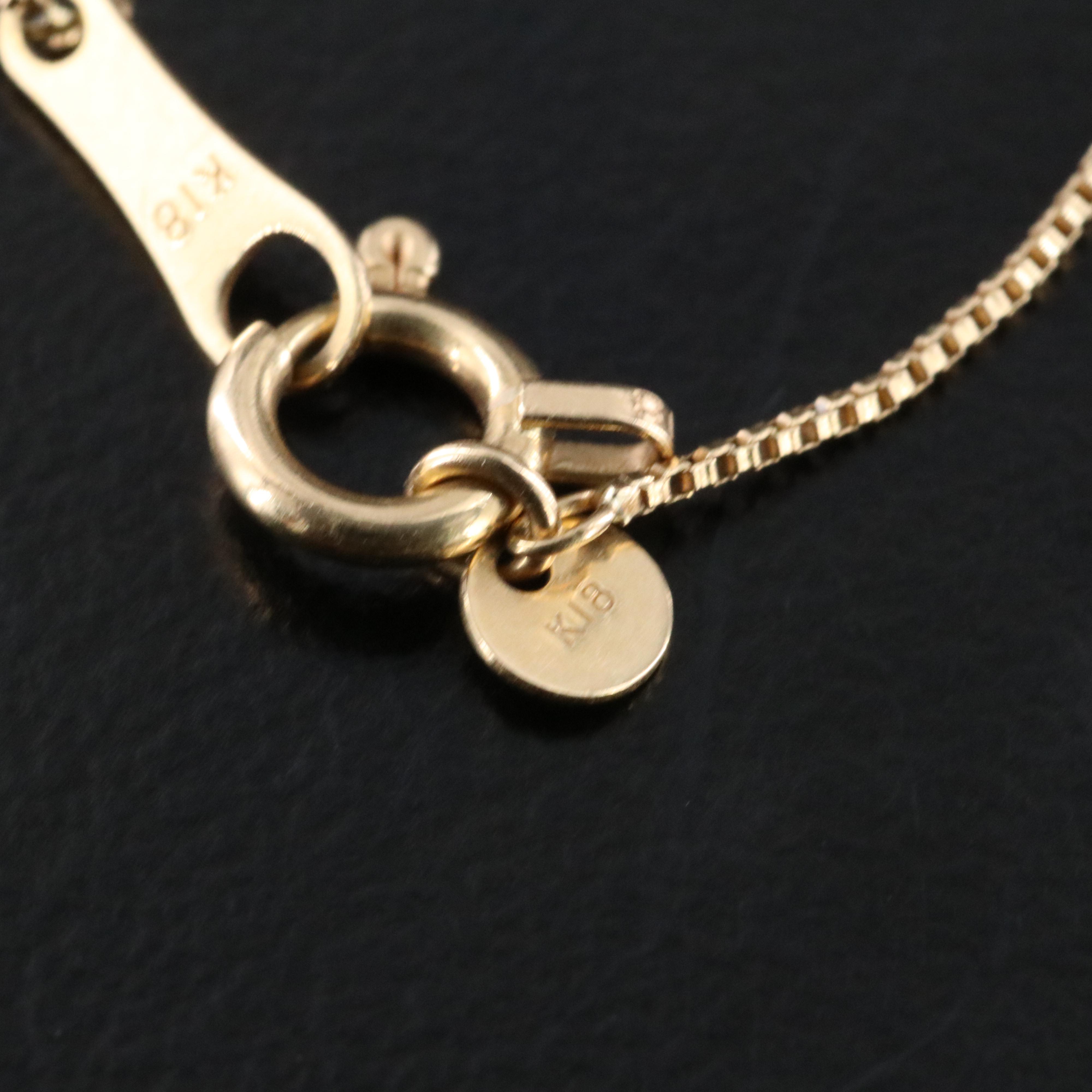 18K 0.36 CTW Diamond Pendant Necklace