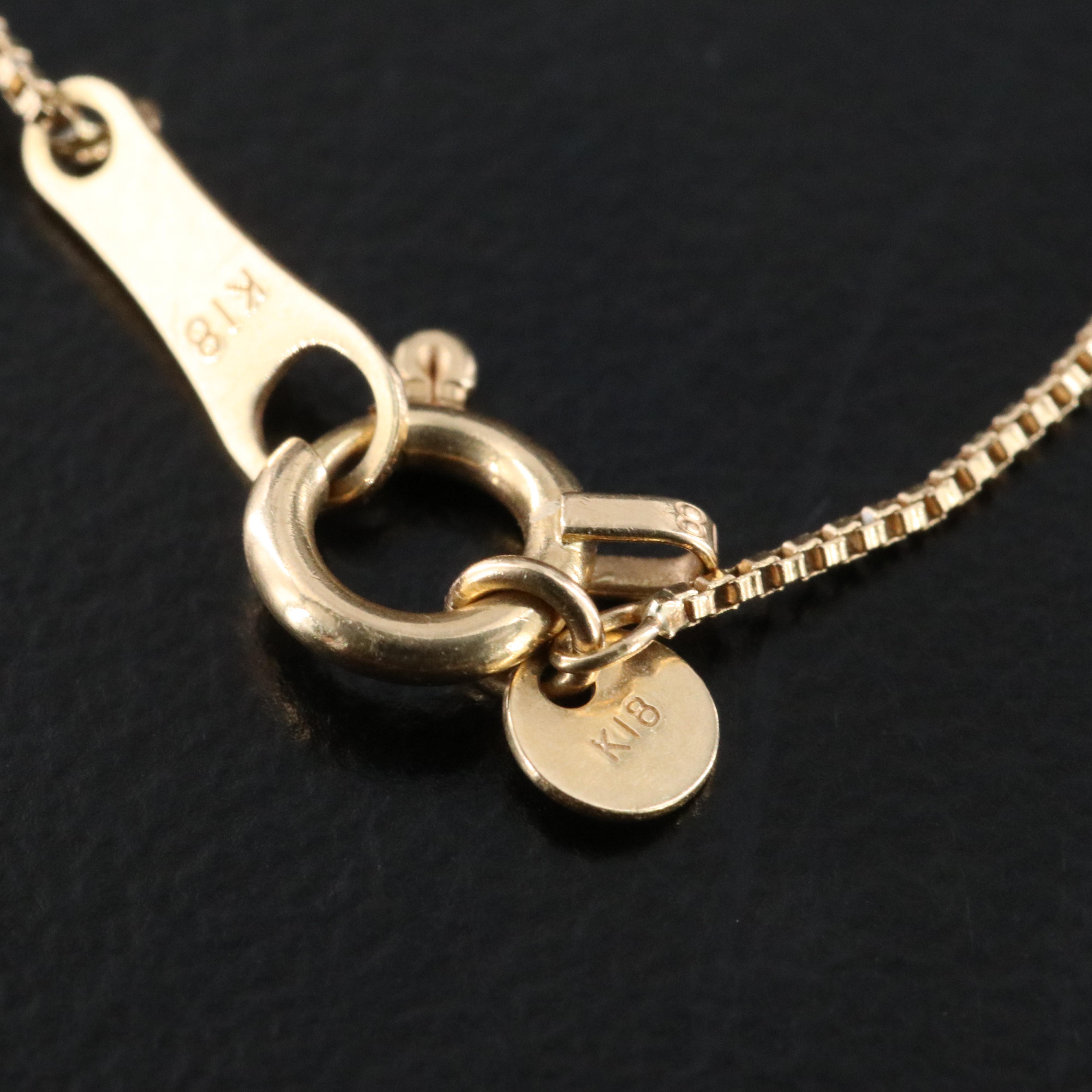 18K 0.36 CTW Diamond Pendant Necklace