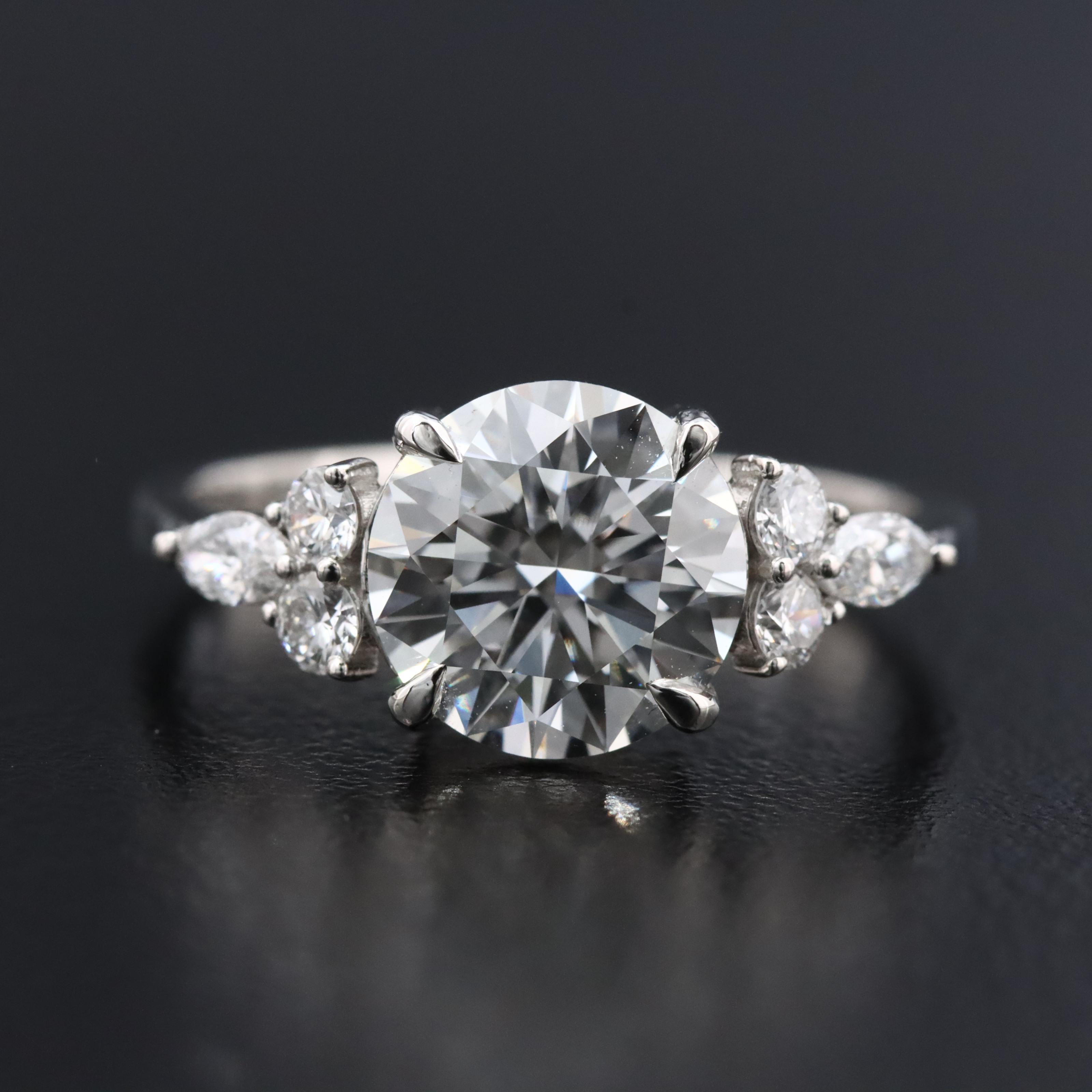 Platinum 2.39 CTW Lab Grown Diamond Ring with IGI Report