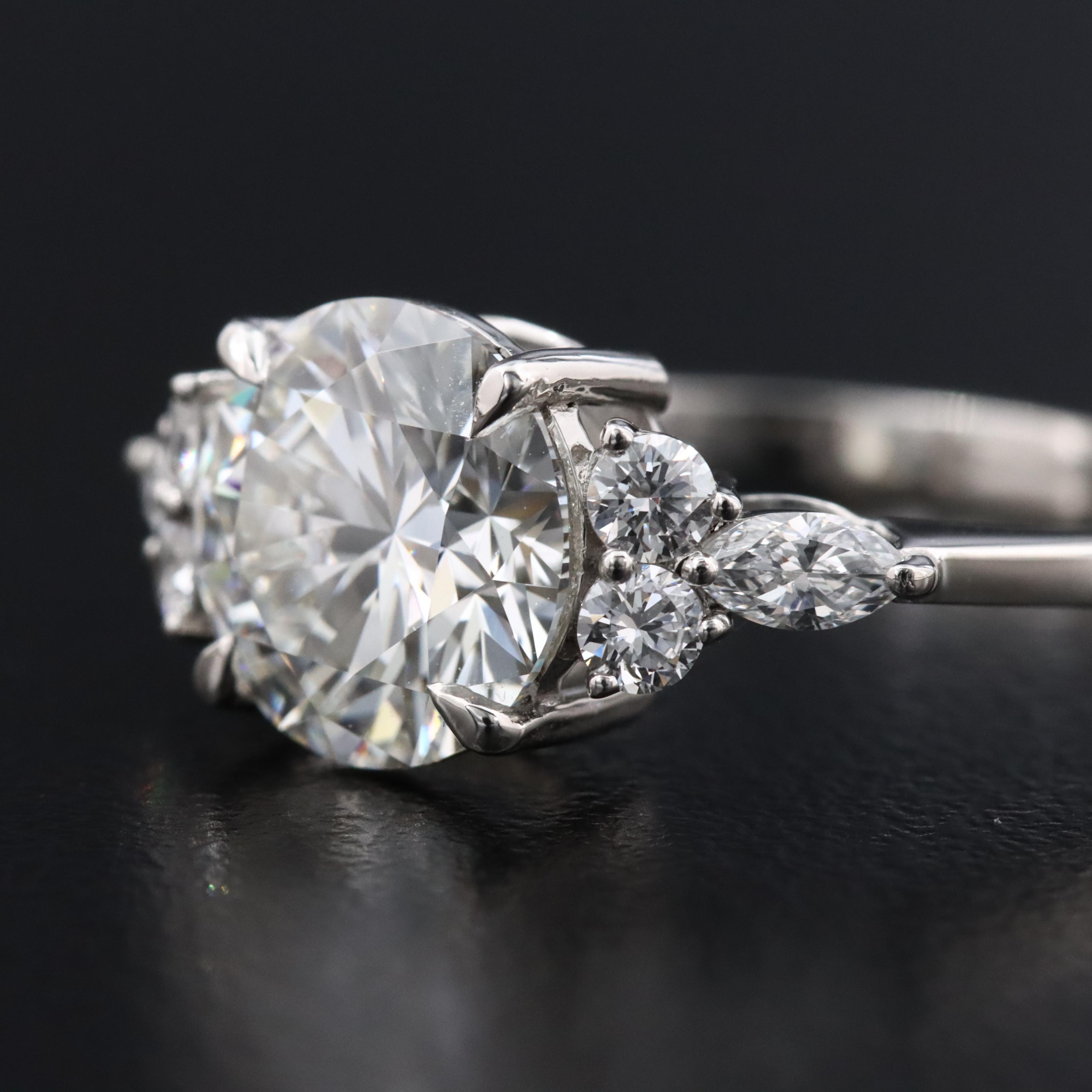 Platinum 2.39 CTW Lab Grown Diamond Ring with IGI Report