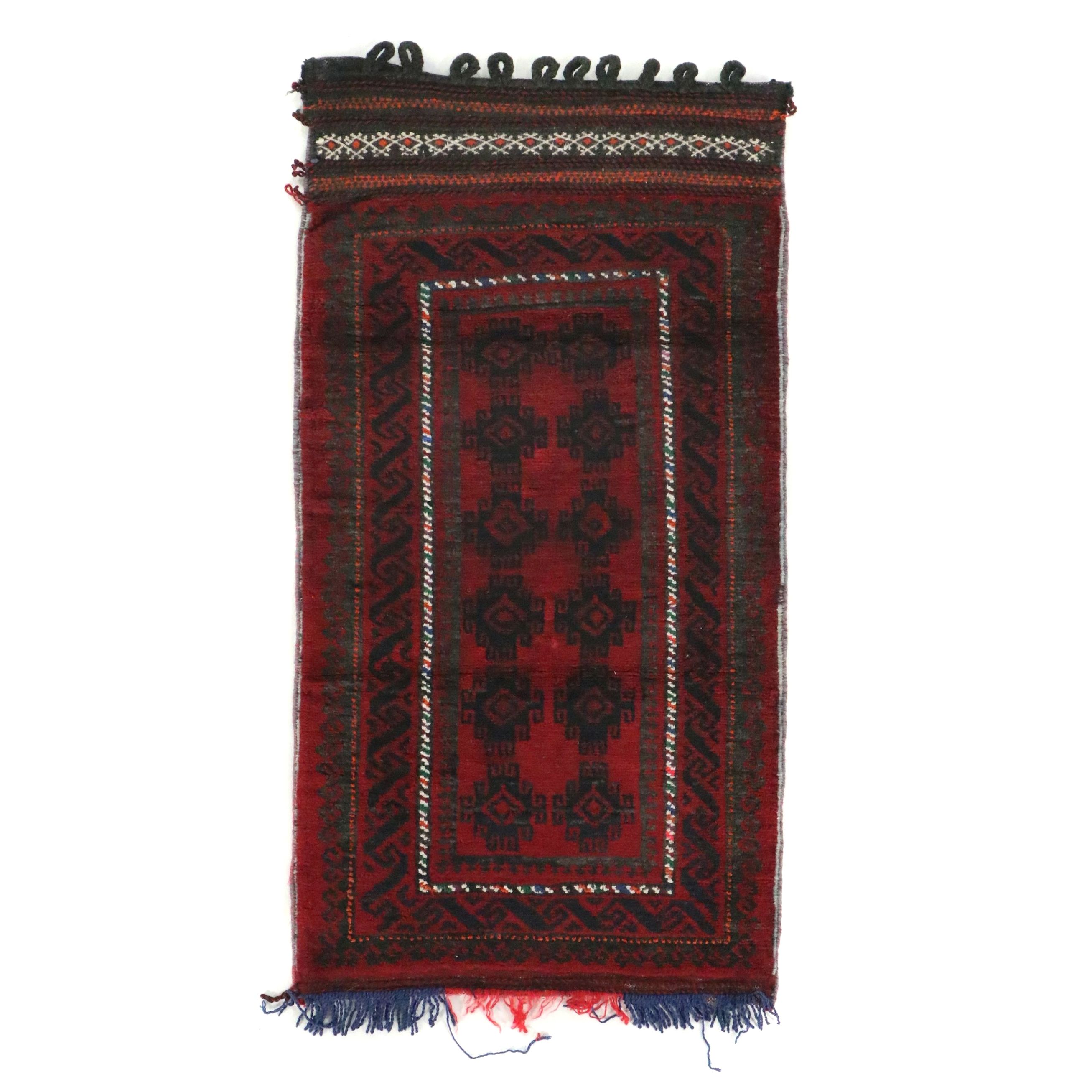 Handmade Afghan Mixed Technique Saddle or Storage Bag