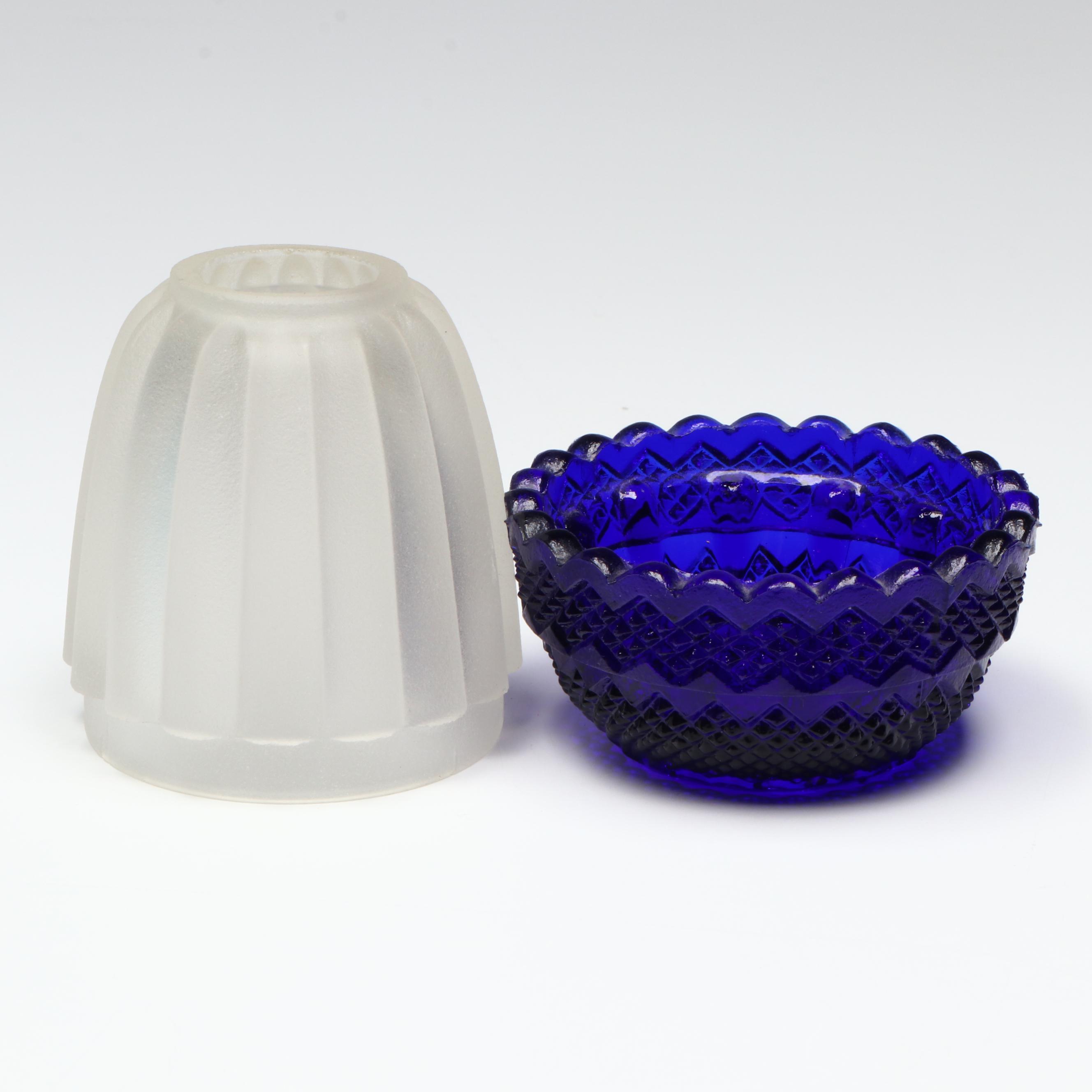 Fenton Hand-Painted Nativity, Samuel Clarke and Other Glass Fairy Lamp