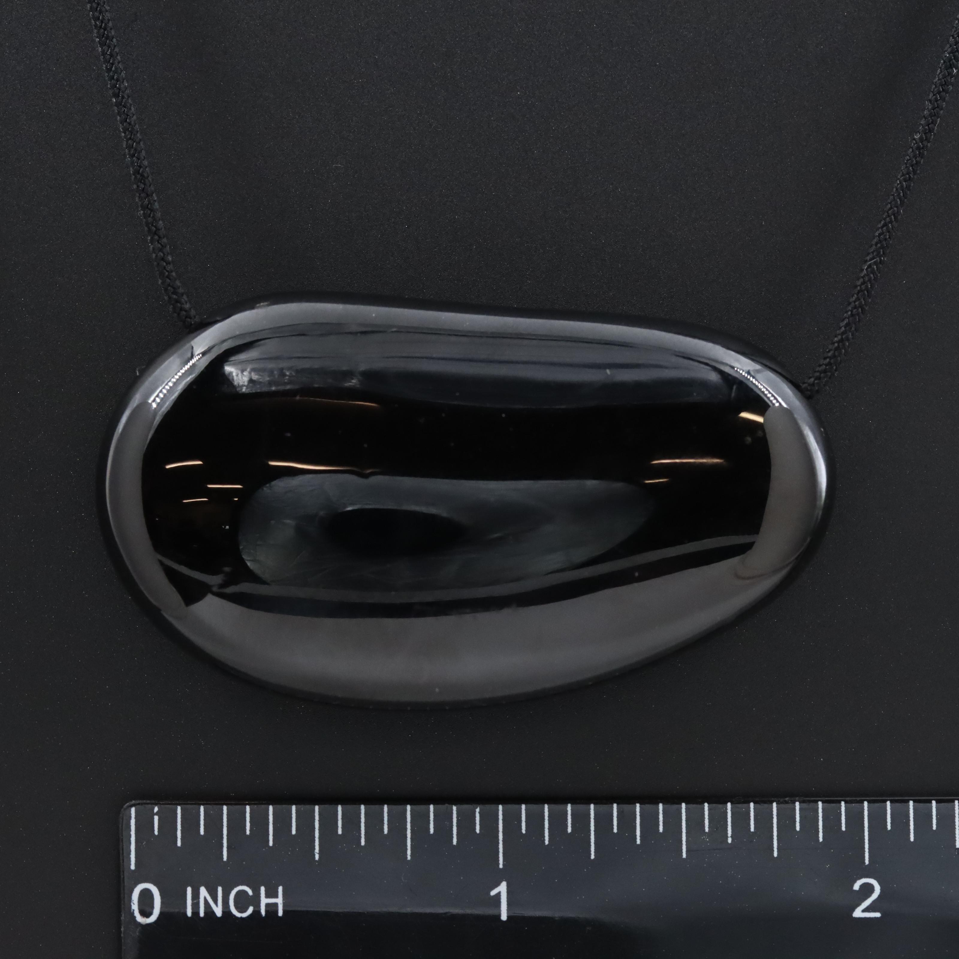 Elsa Peretti for Tiffany & Co. Bean Pendant on a Silk Cord