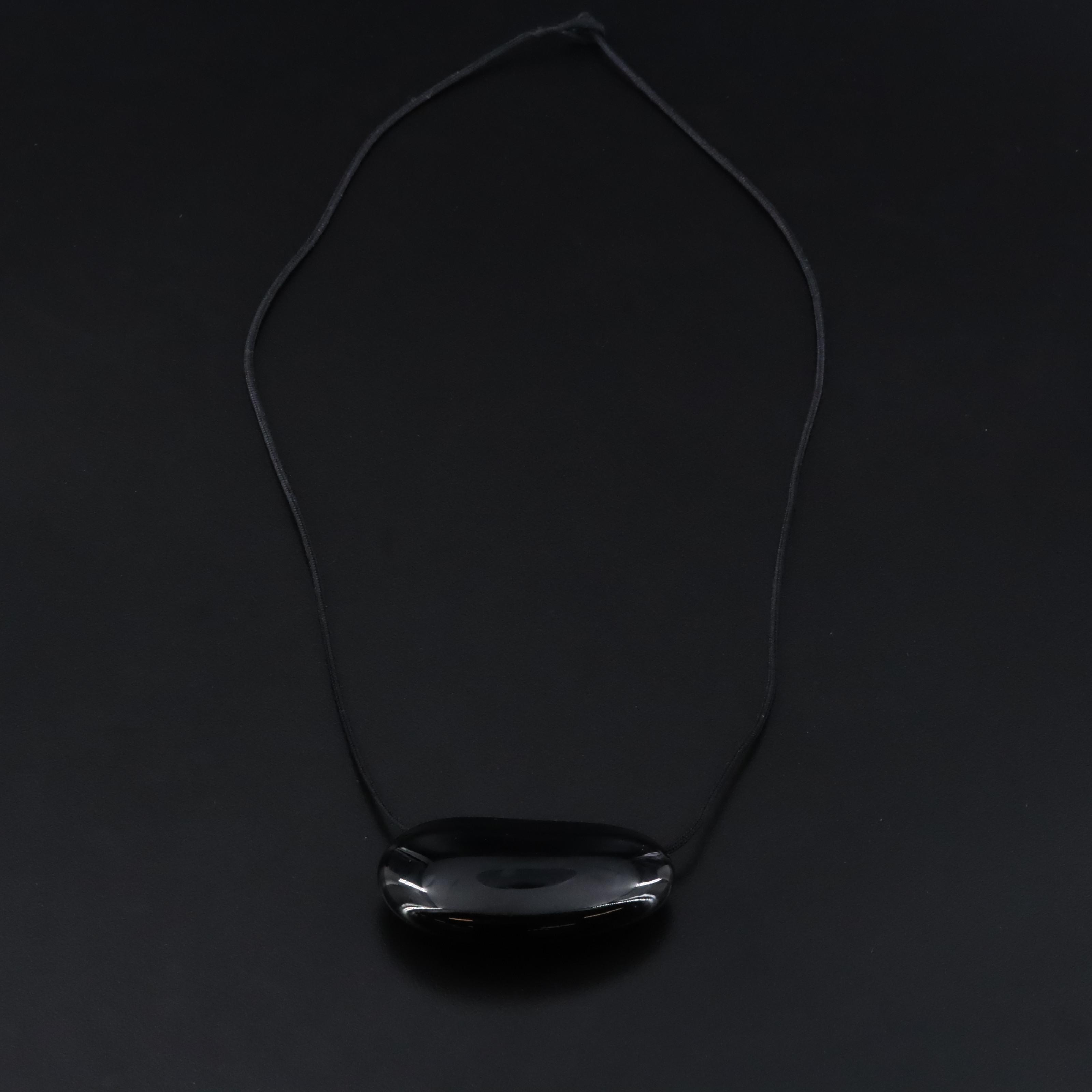 Elsa Peretti for Tiffany & Co. Bean Pendant on a Silk Cord