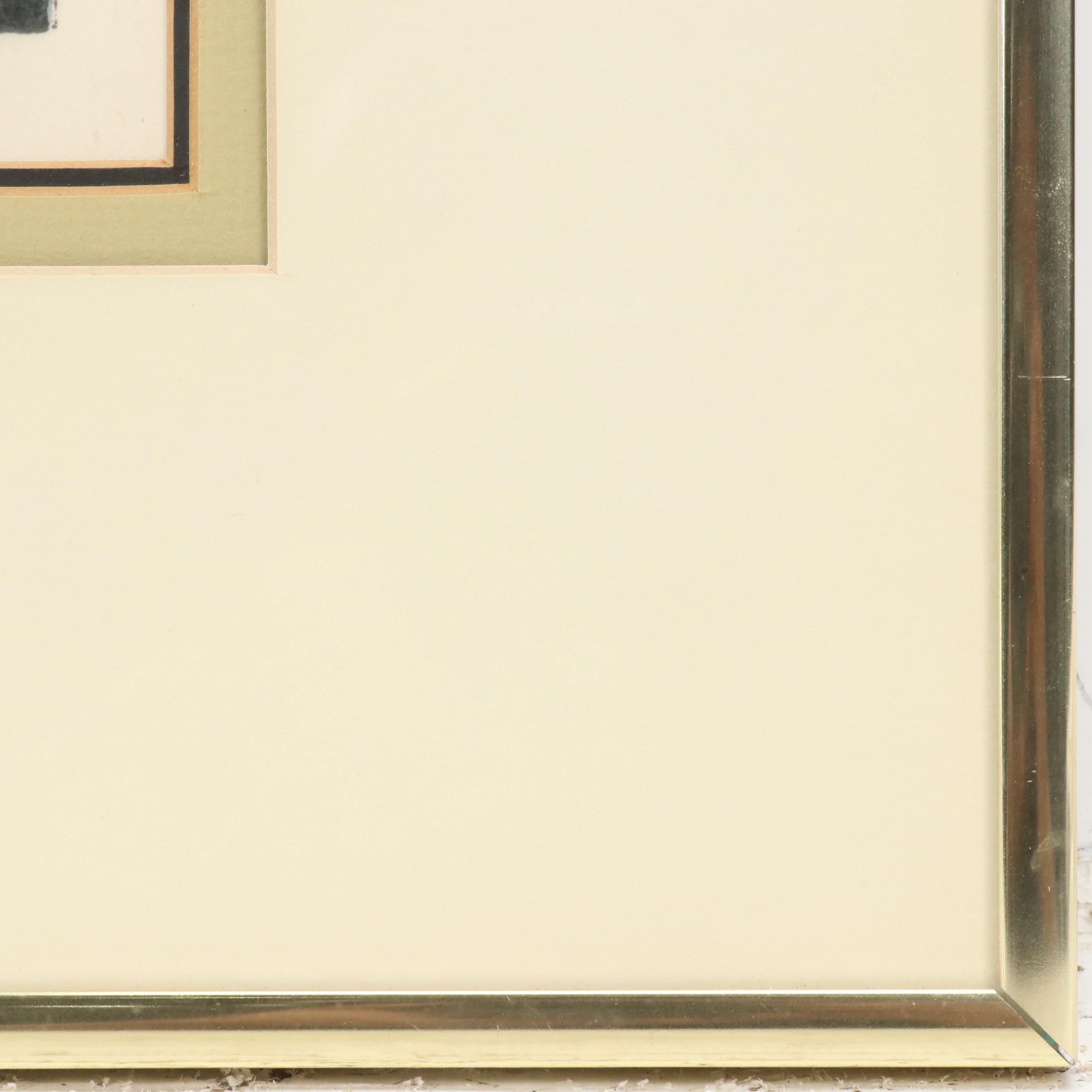 Modernist Rural Woodcut "Old West School House, Uniontown Pennsylvania"