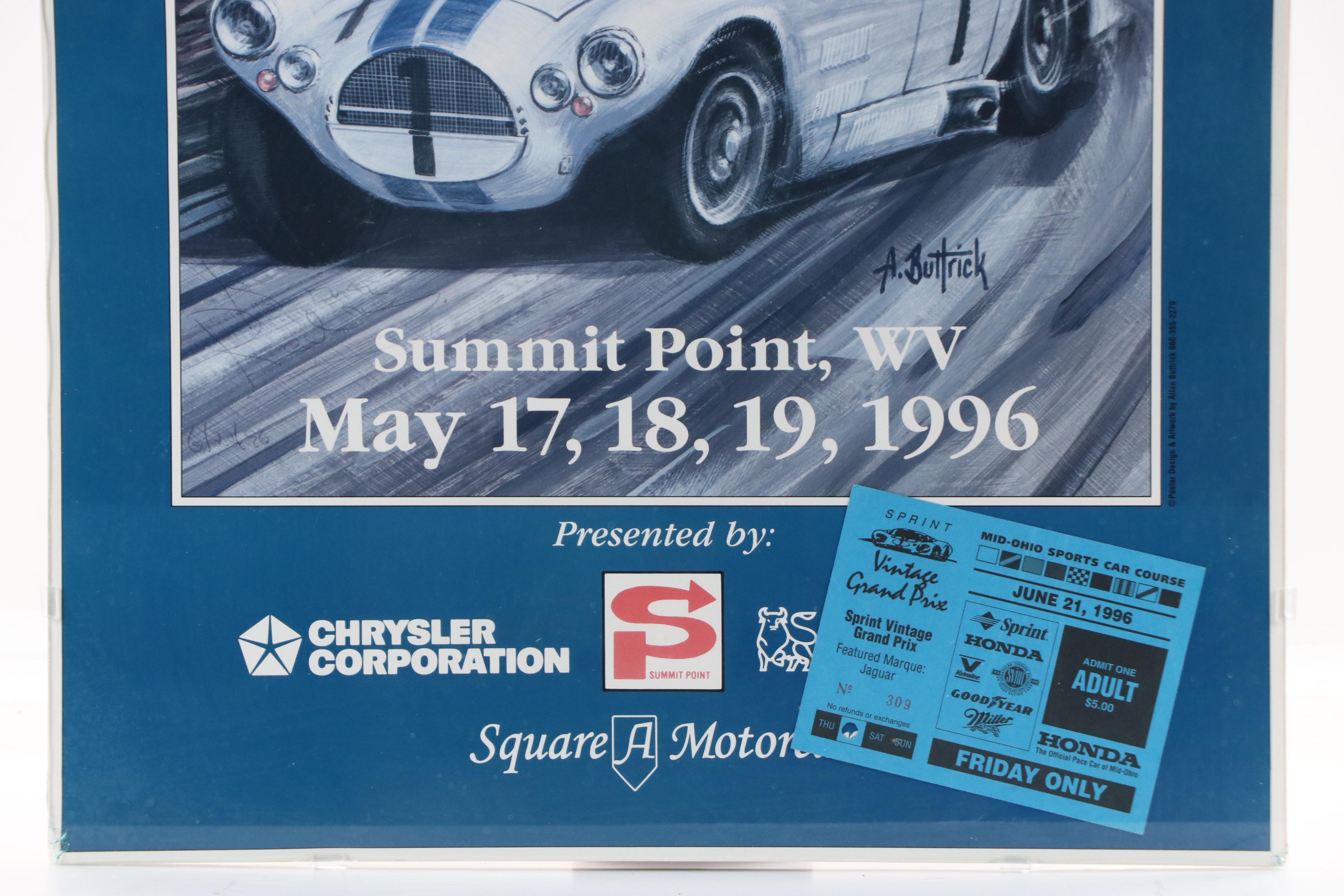 Jefferson 500 Offset Lithograph After A. Buttrick with Event Ticket, 1996