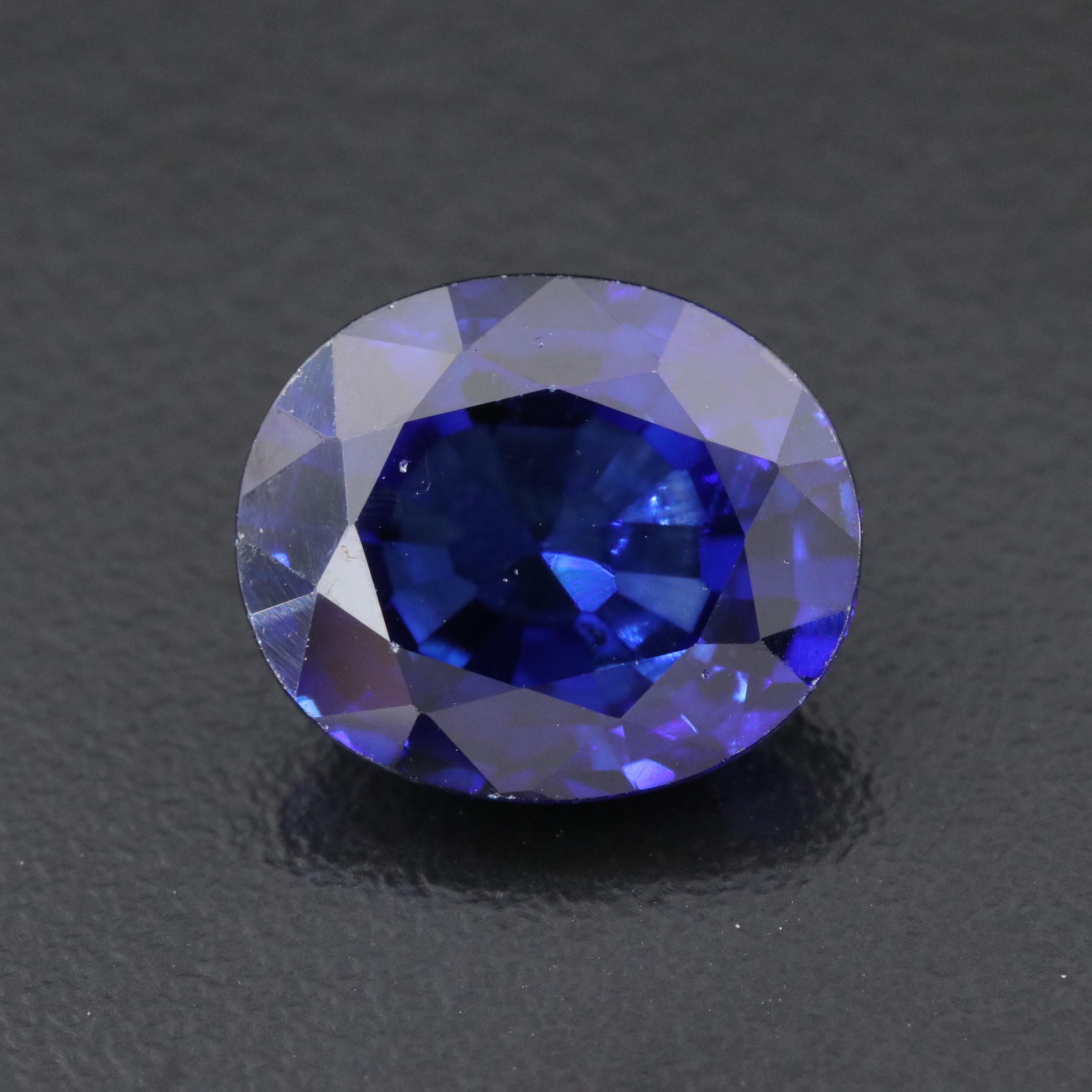 Loose 10.55 CT Lab Grown Sapphire