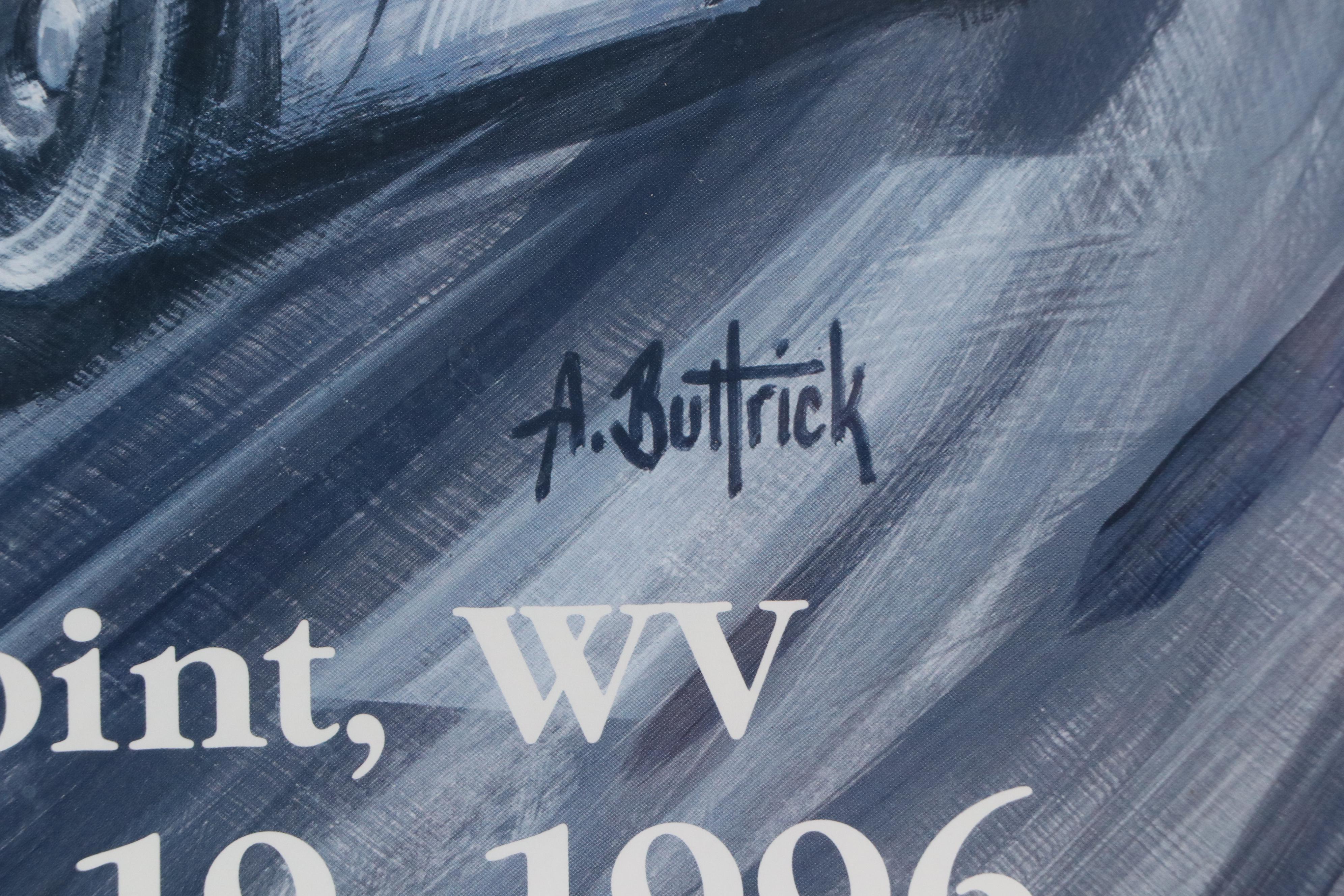 Jefferson 500 Offset Lithograph After A. Buttrick with Event Ticket, 1996