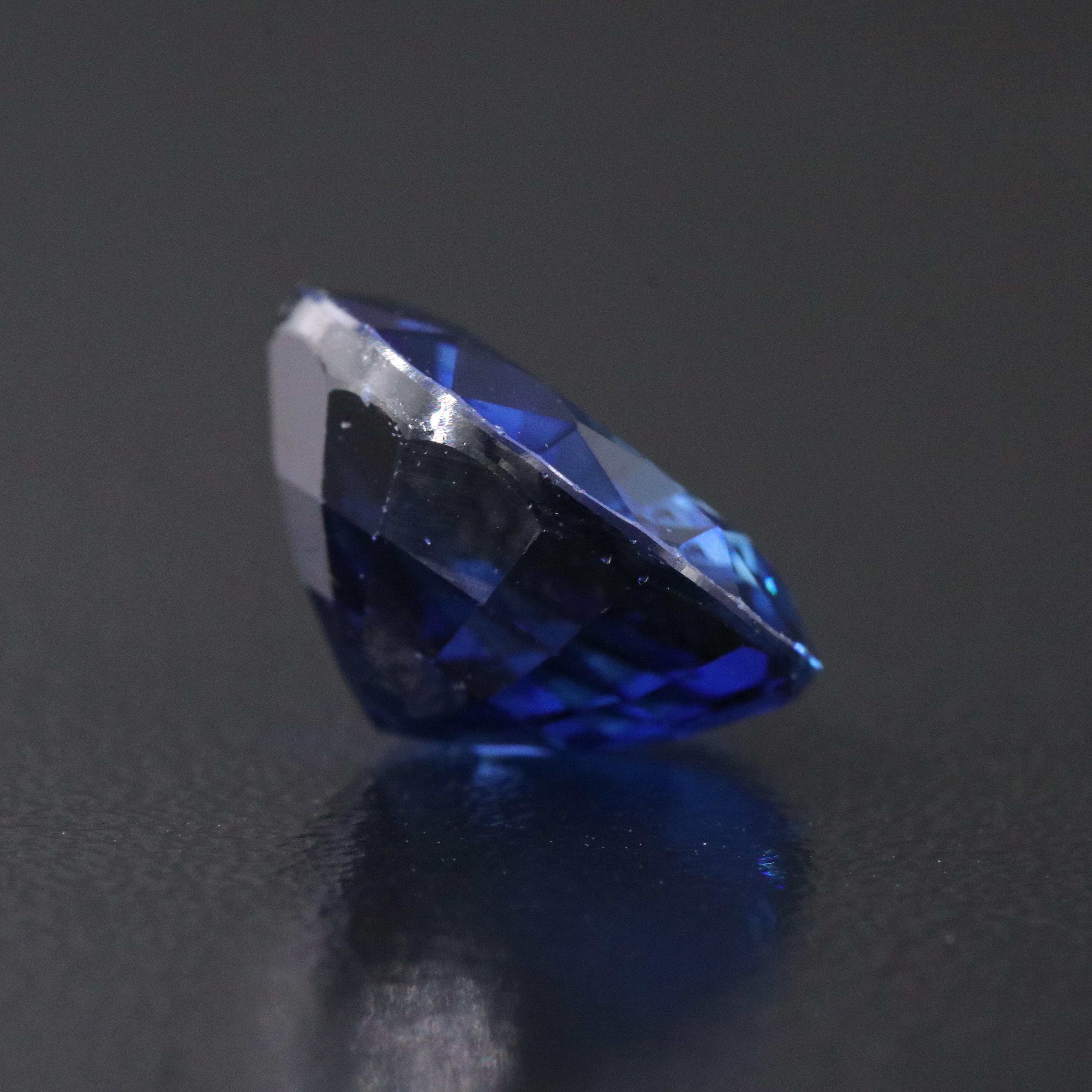 Loose 10.55 CT Lab Grown Sapphire