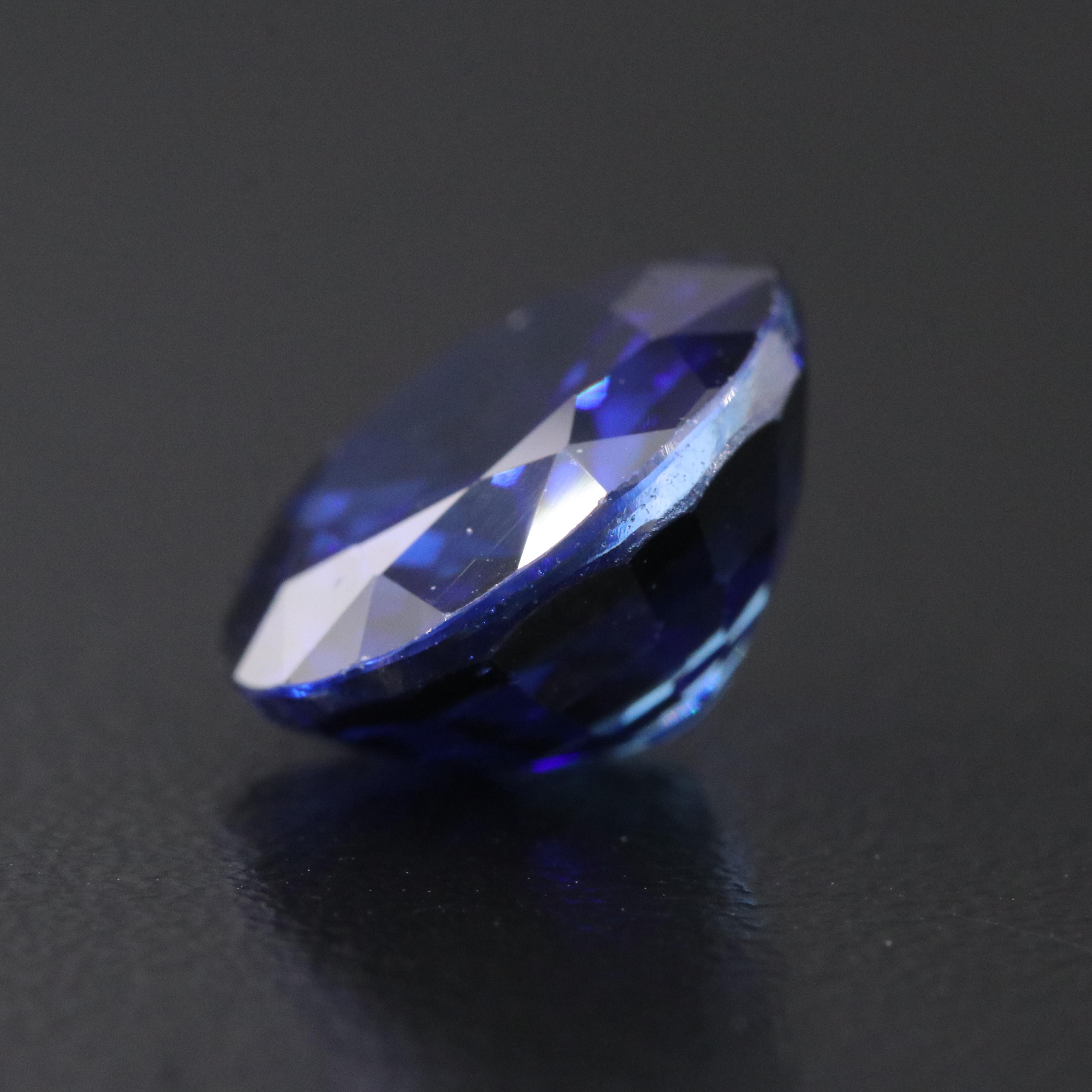Loose 10.55 CT Lab Grown Sapphire