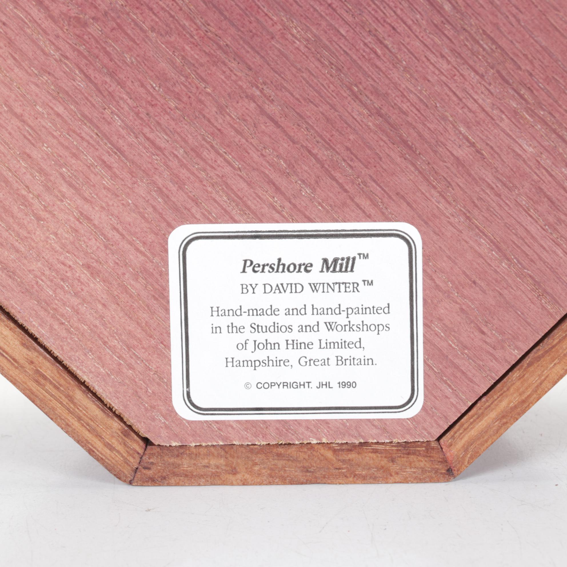 Two Shadow Box Framed David Winter Cottages and Collector's Guild Index Cards