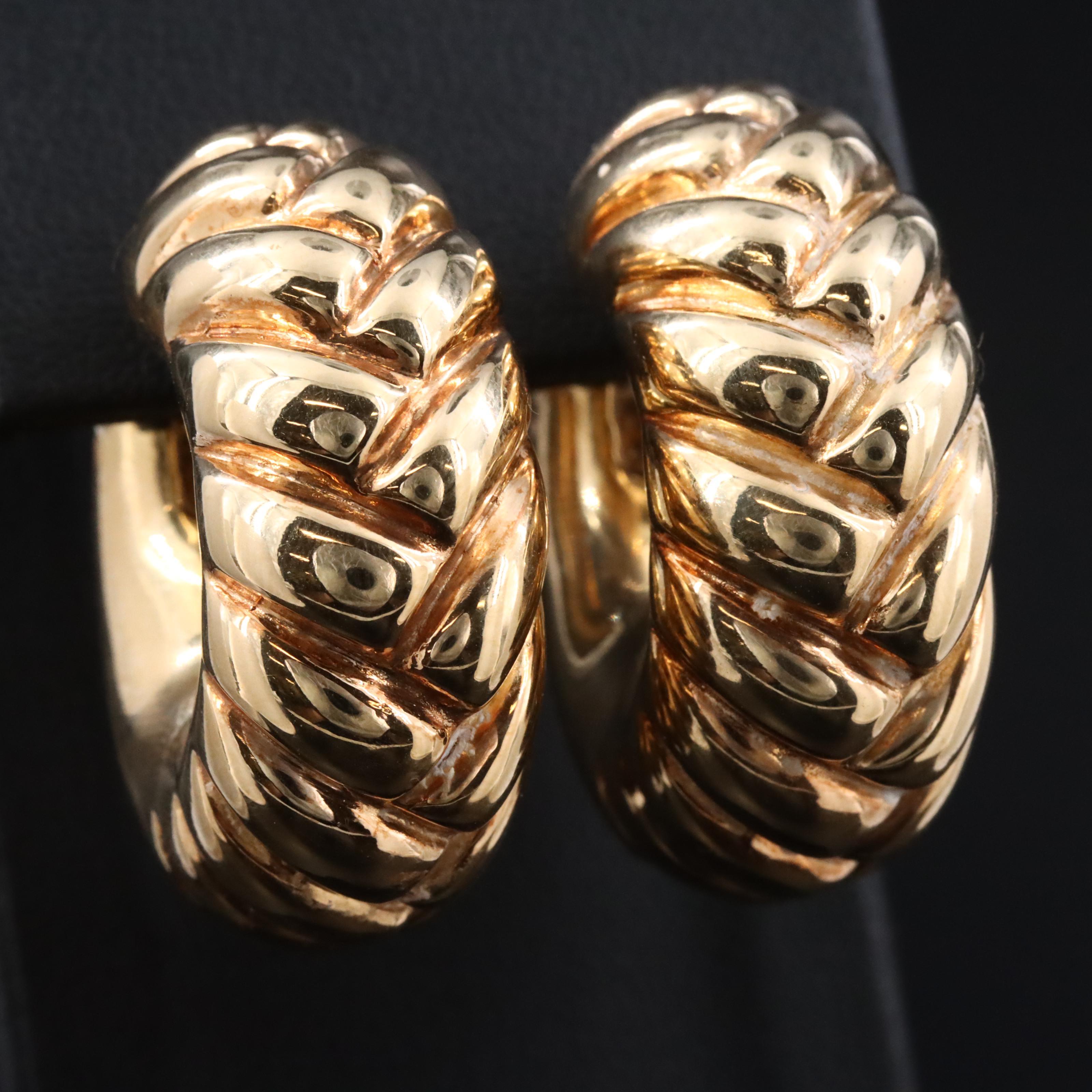 Electroform Braided Hoop Earrings