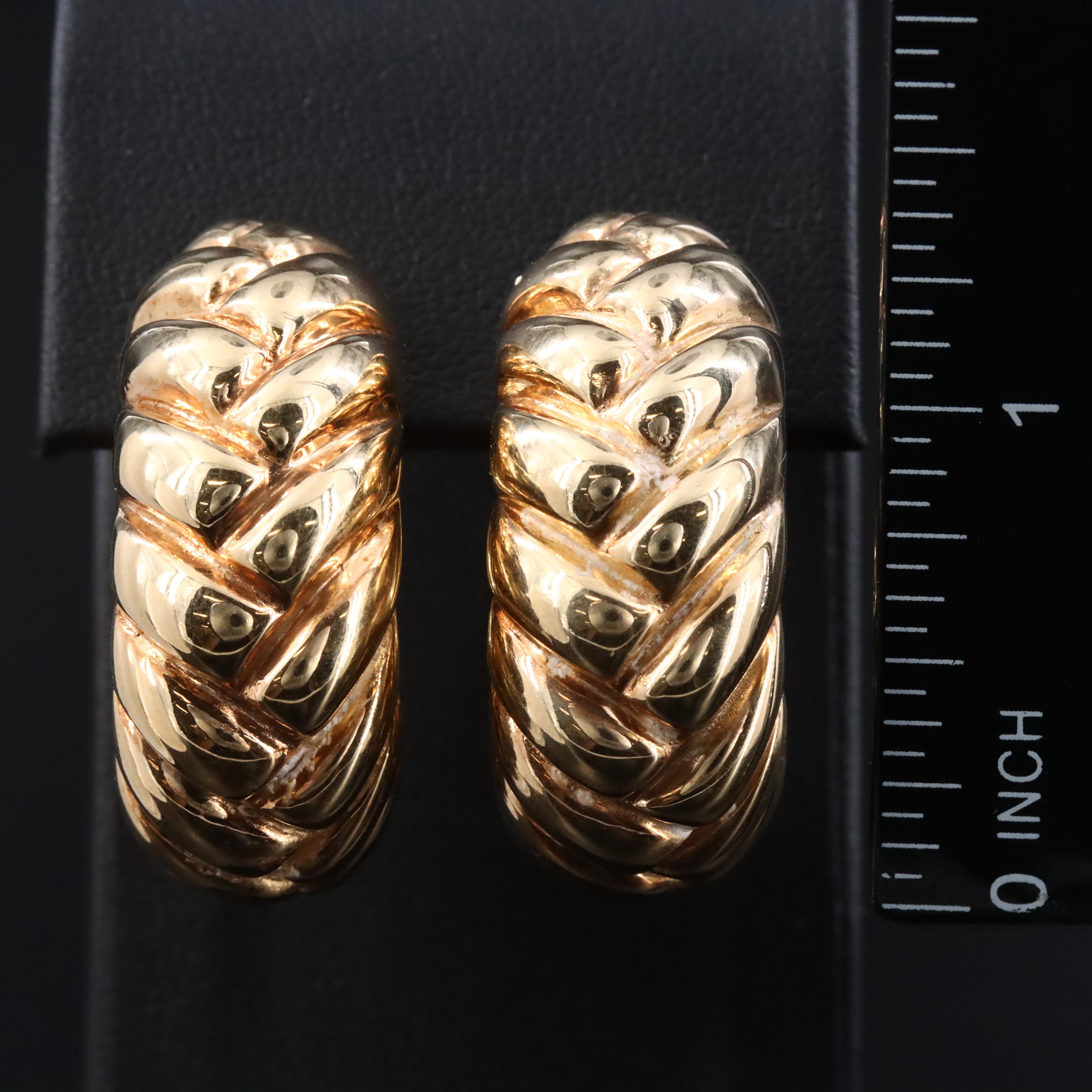 Electroform Braided Hoop Earrings