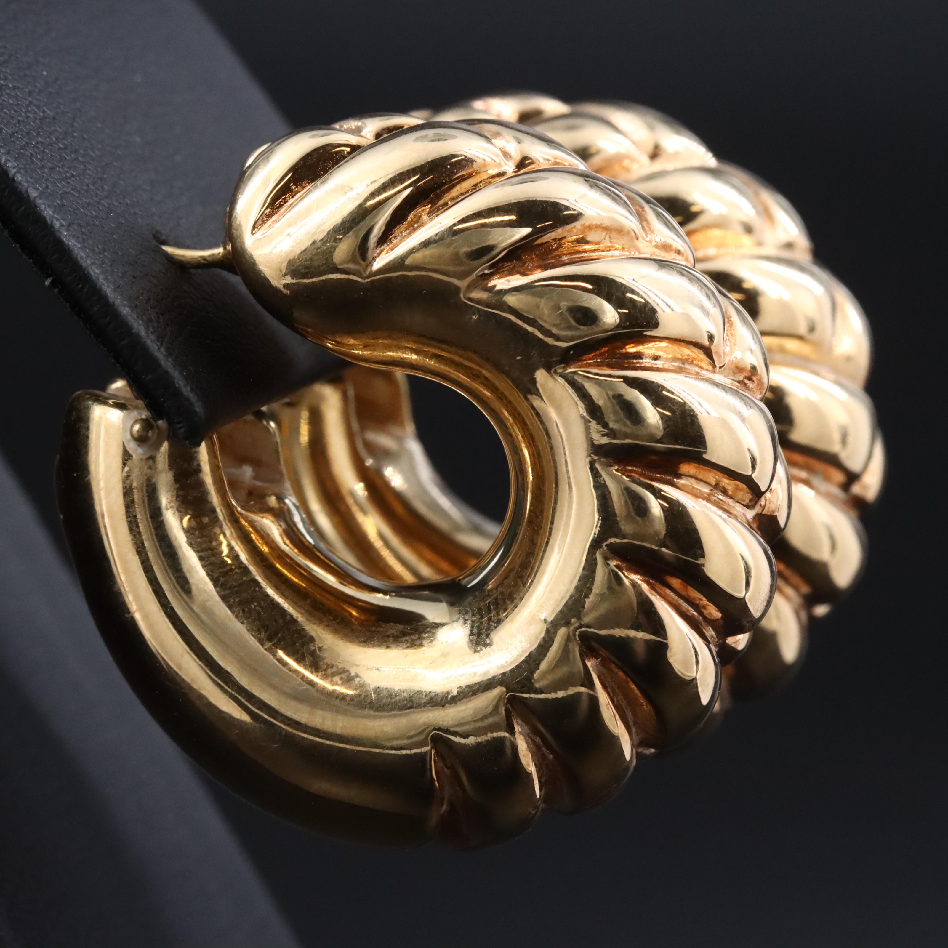 Electroform Braided Hoop Earrings