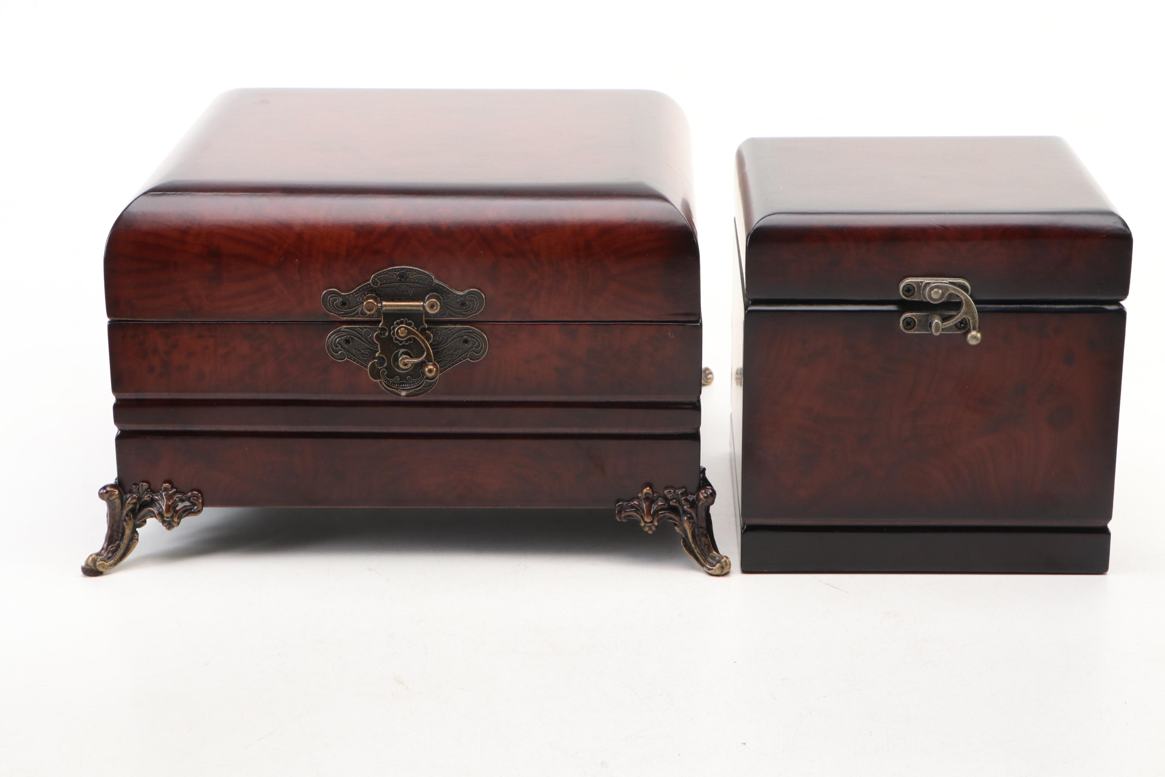 Bombay Company and Other Gloss Wood Storage Boxes