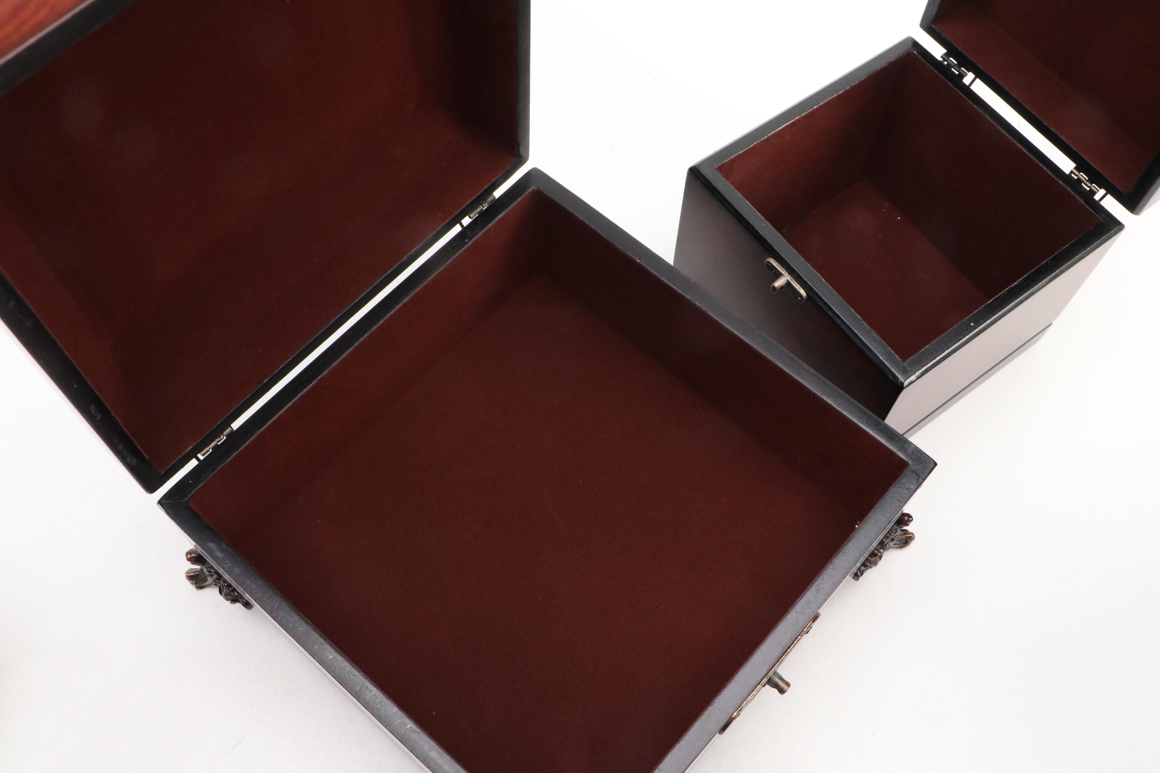 Bombay Company and Other Gloss Wood Storage Boxes
