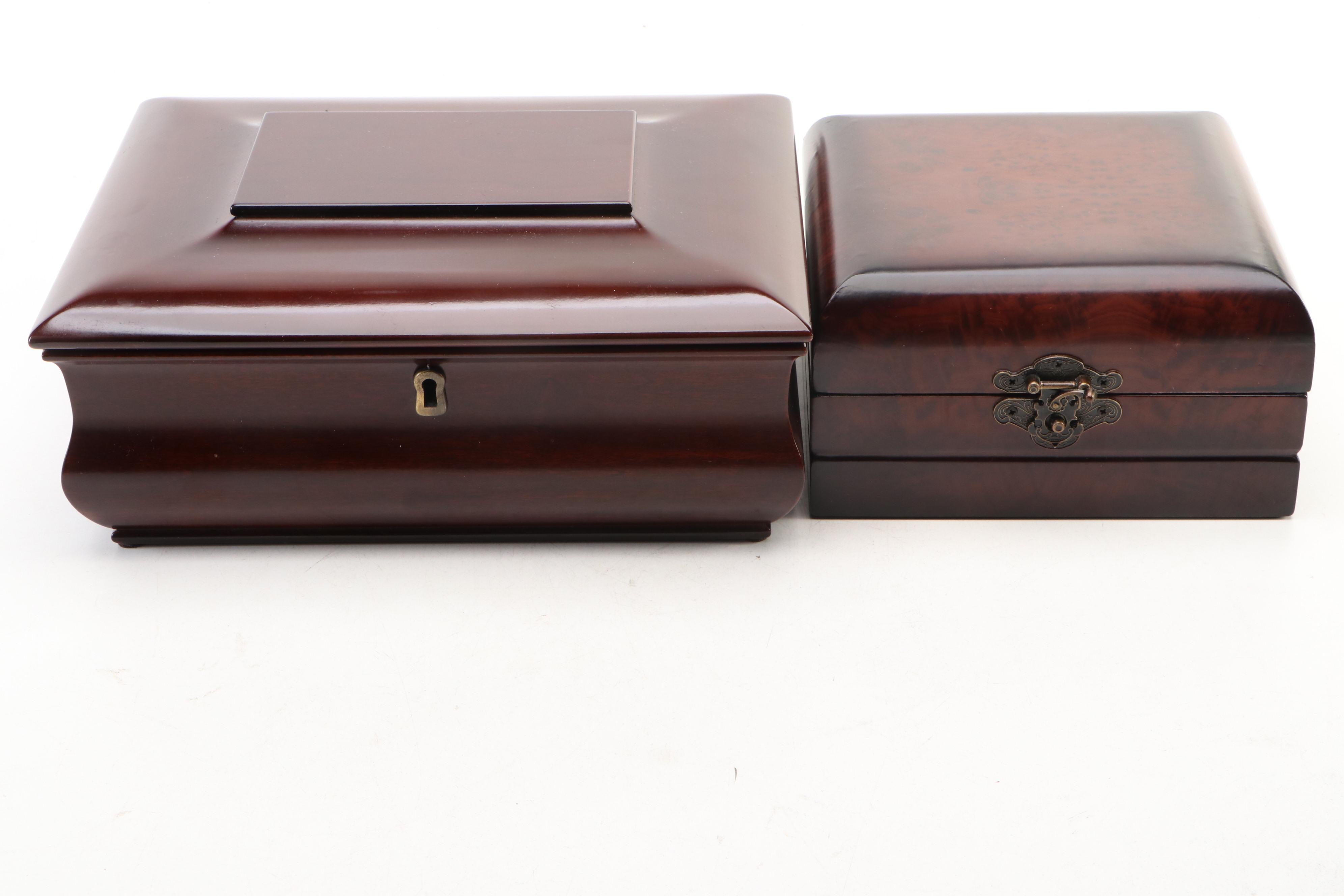 Bombay Company and Other Gloss Wood Storage Boxes