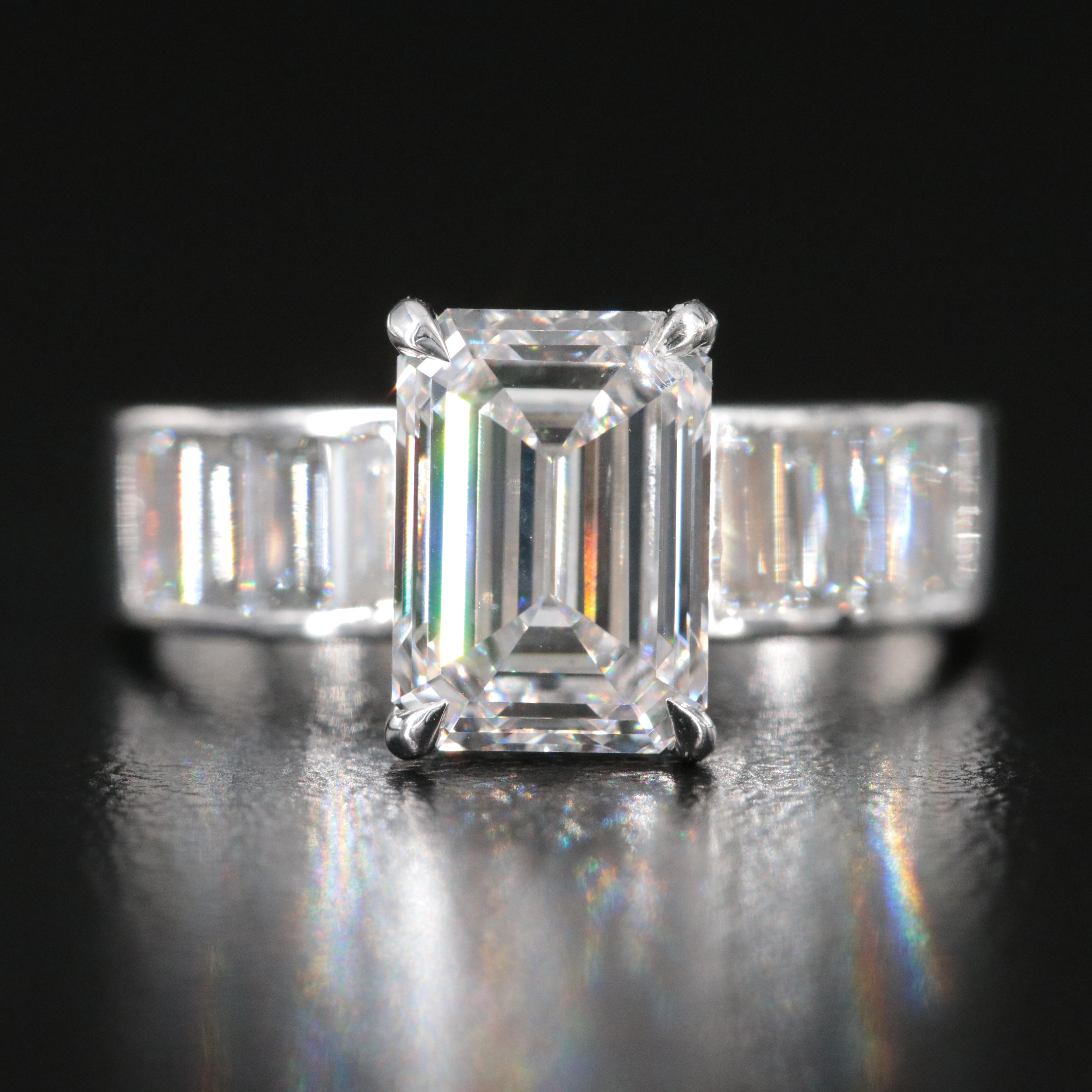 14K 3.46 CTW Lab Grown Diamond Ring with IGI Report