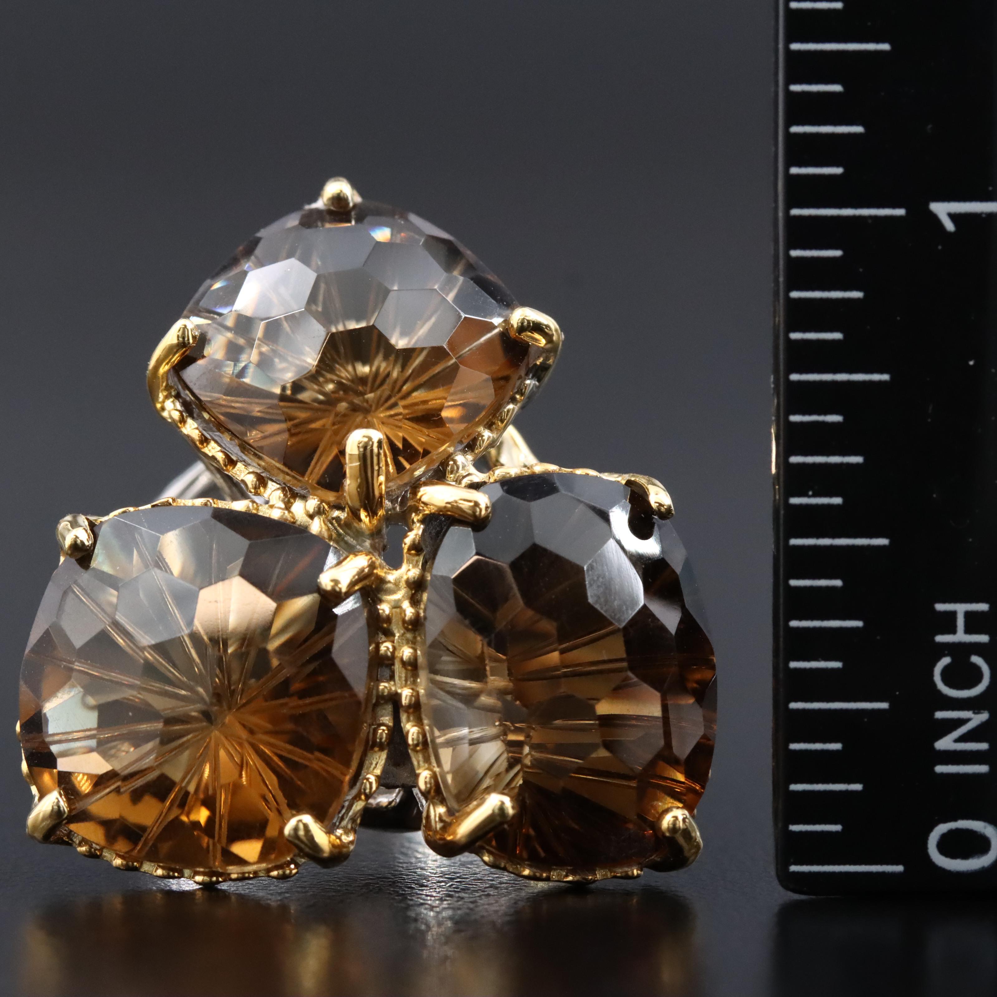 Sterling Smoky Quartz Ring