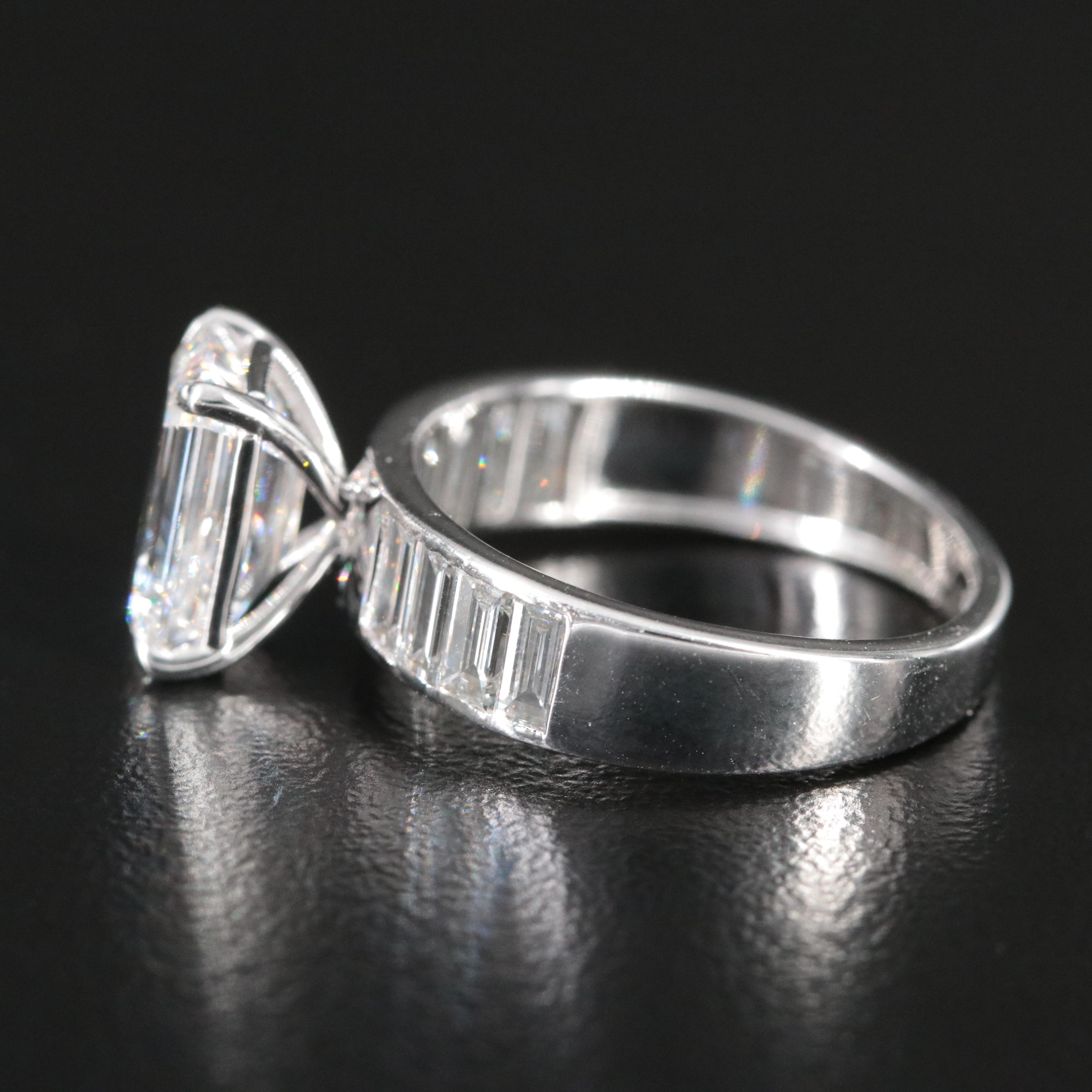 14K 3.46 CTW Lab Grown Diamond Ring with IGI Report