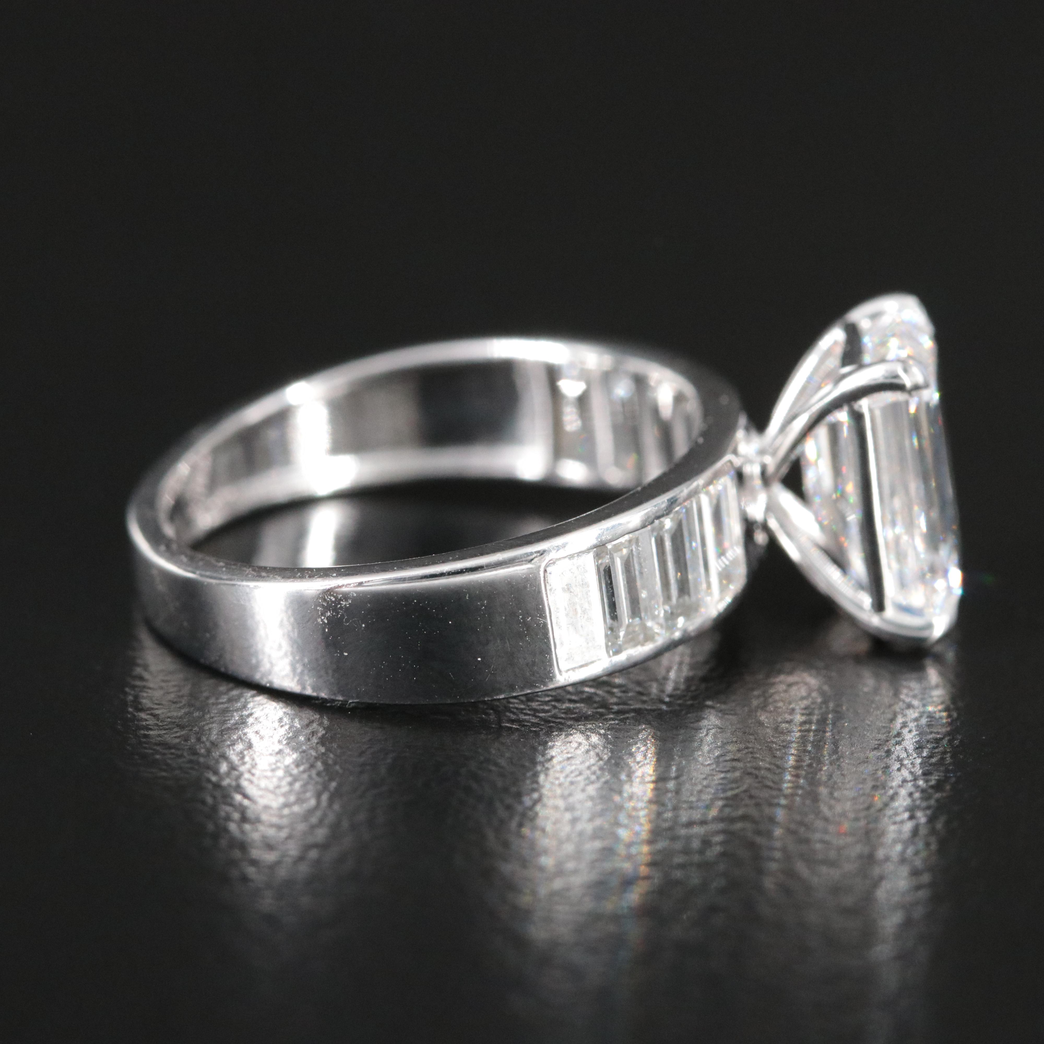 14K 3.46 CTW Lab Grown Diamond Ring with IGI Report