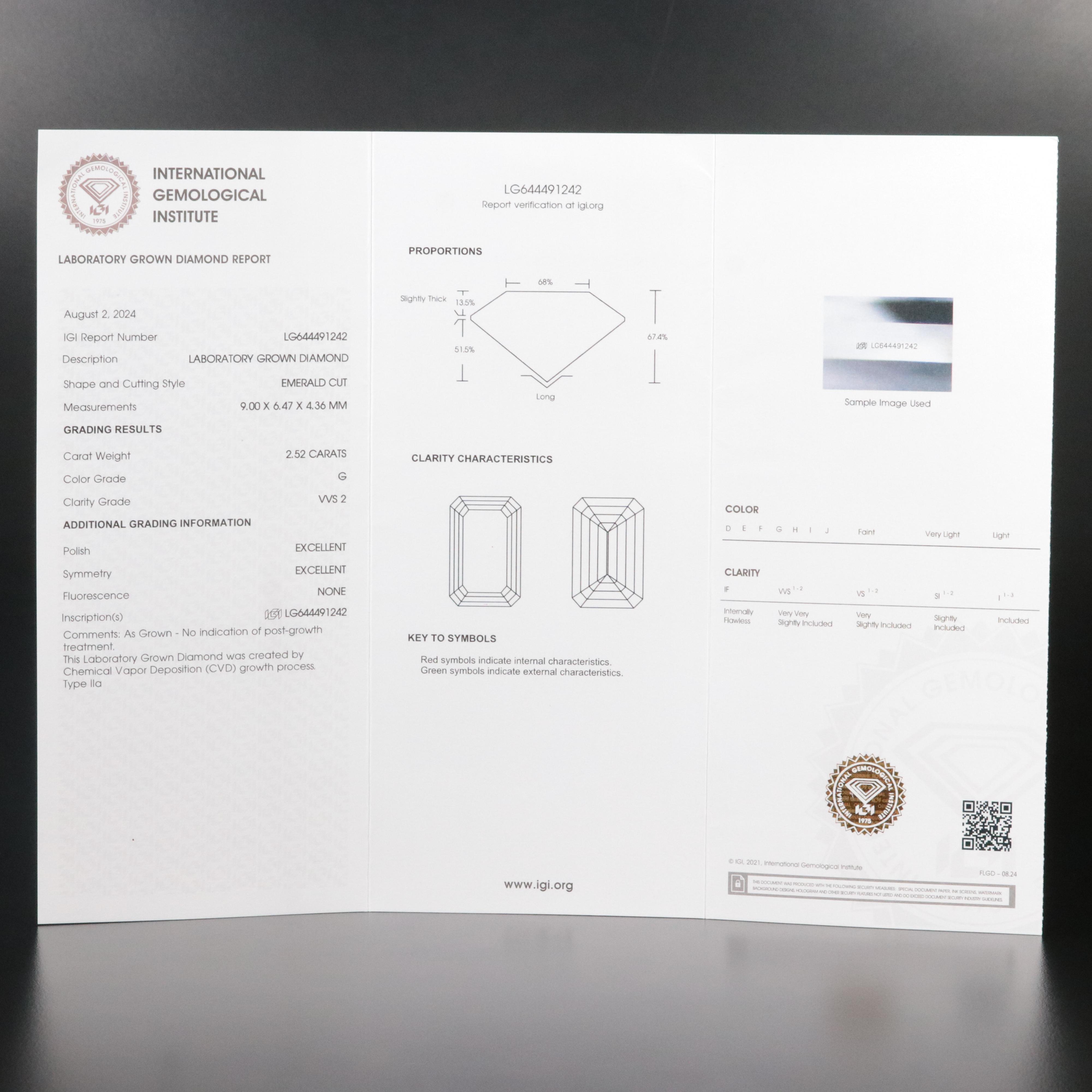 14K 3.46 CTW Lab Grown Diamond Ring with IGI Report