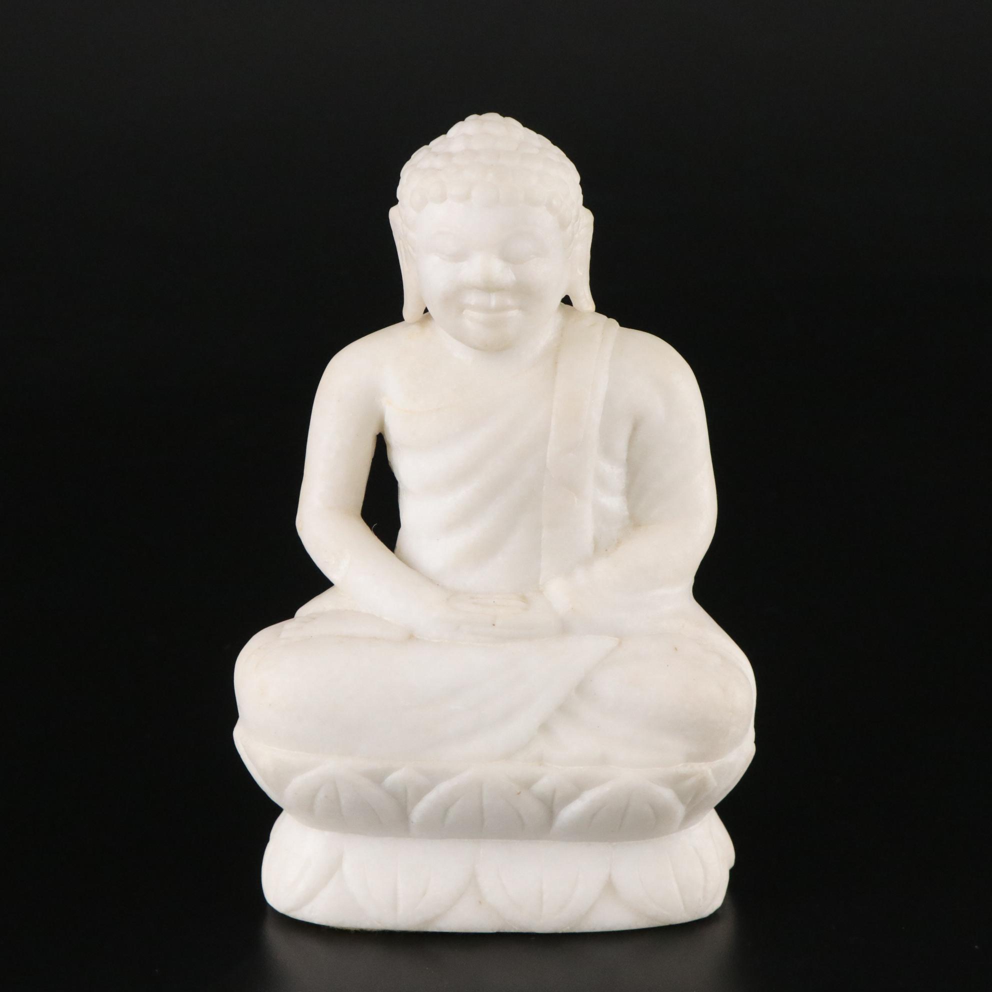 Carved Marble Buddhist Statues