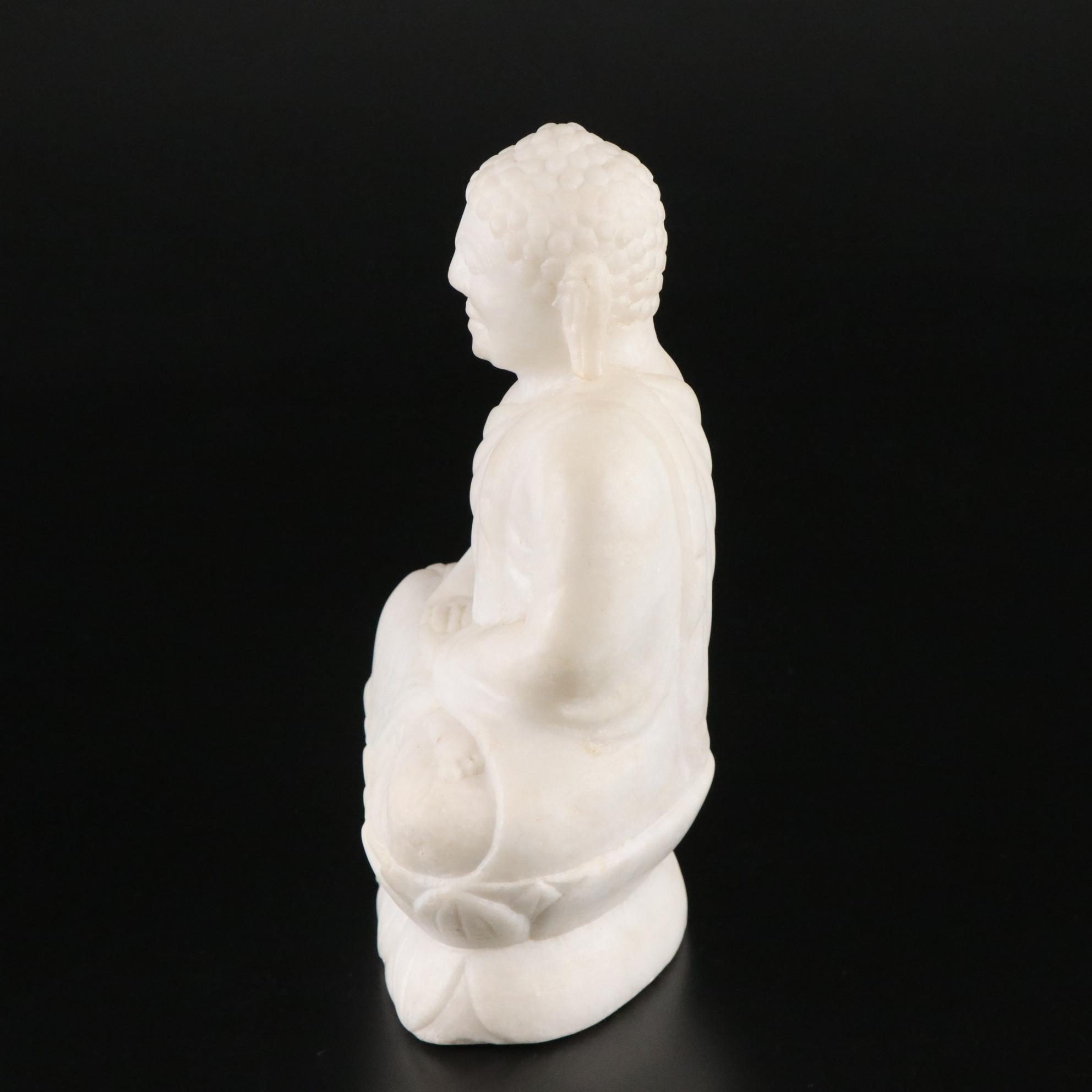 Carved Marble Buddhist Statues