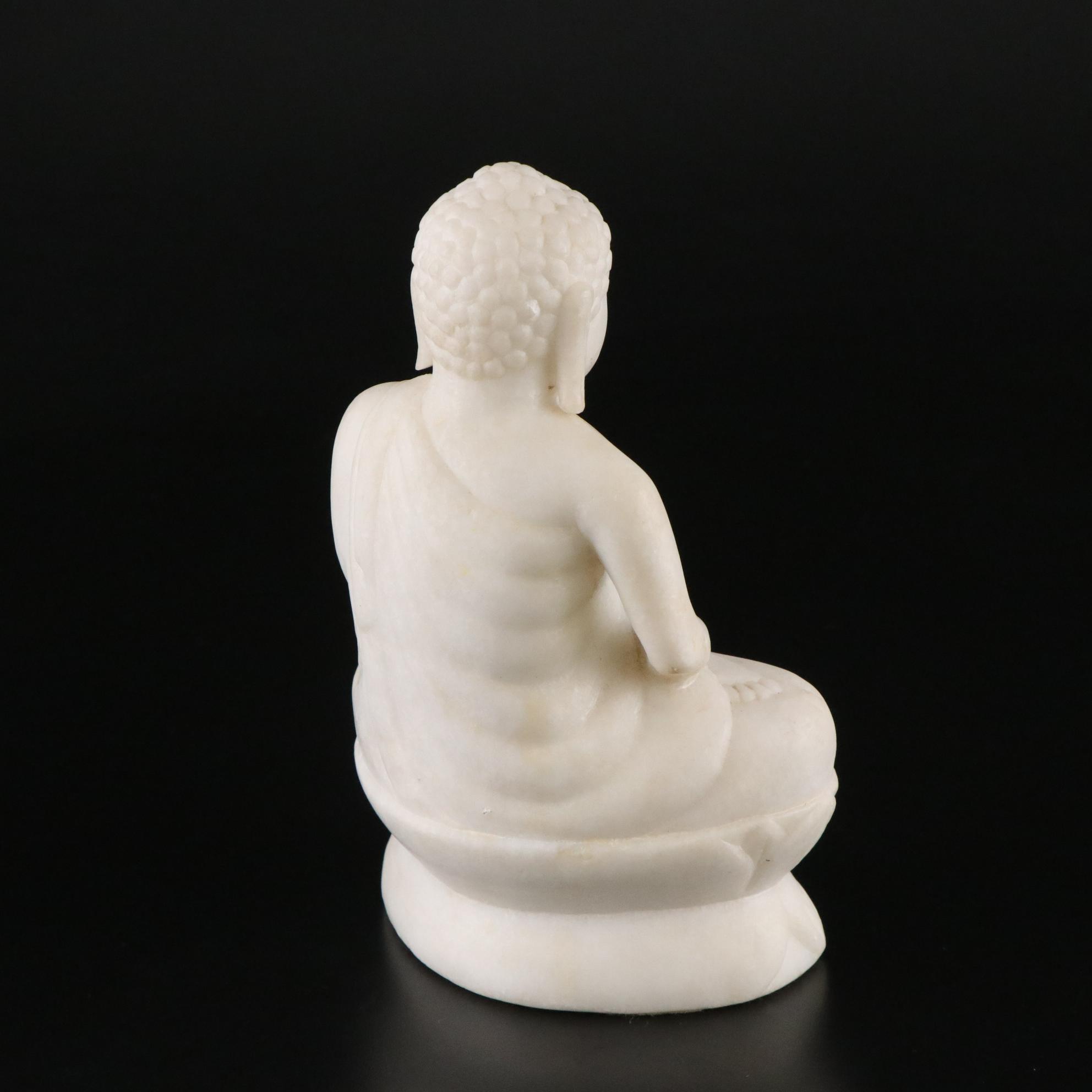 Carved Marble Buddhist Statues