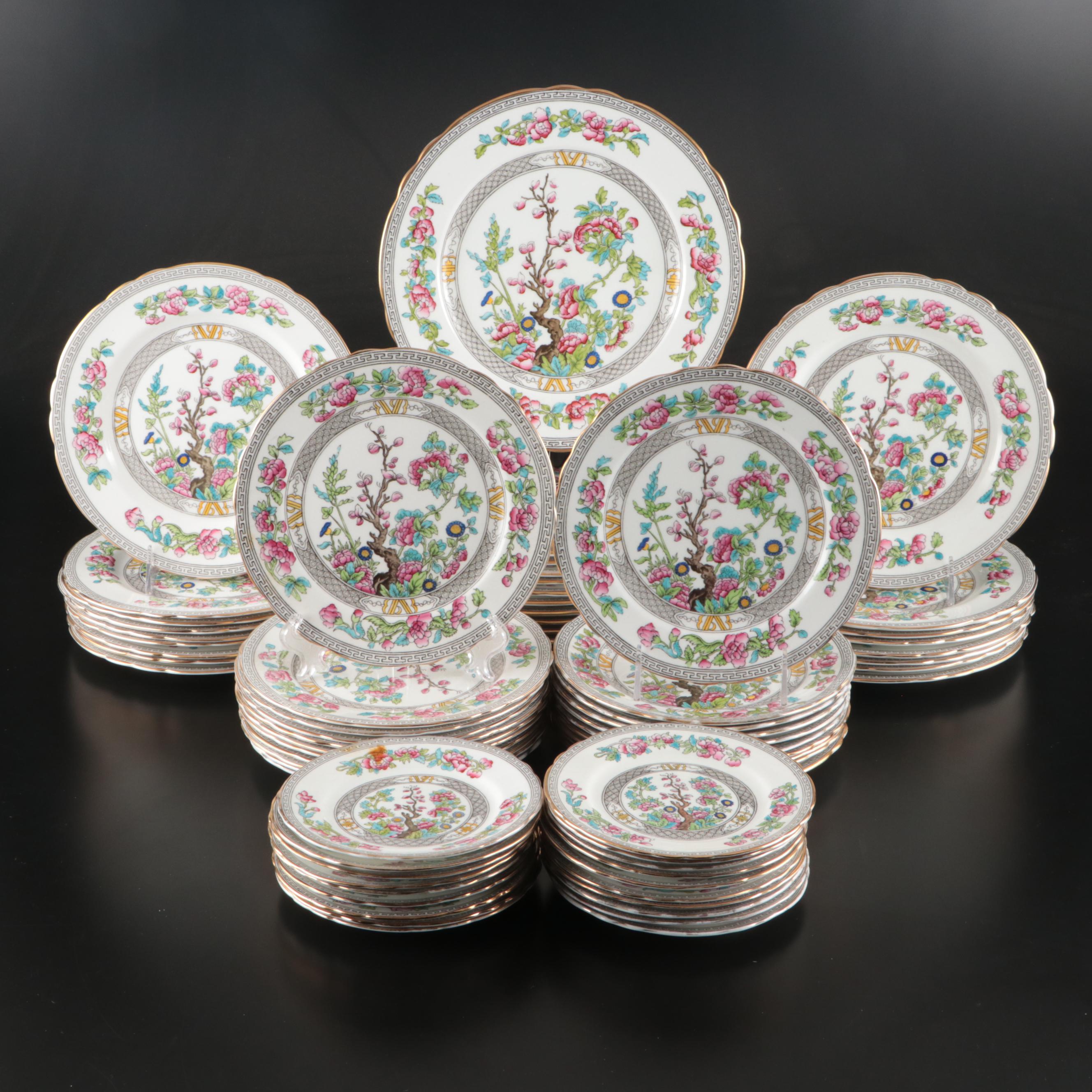 Aynsley English Bone China "Indian Tree" Dinnerware, Early to Mid-20th Century