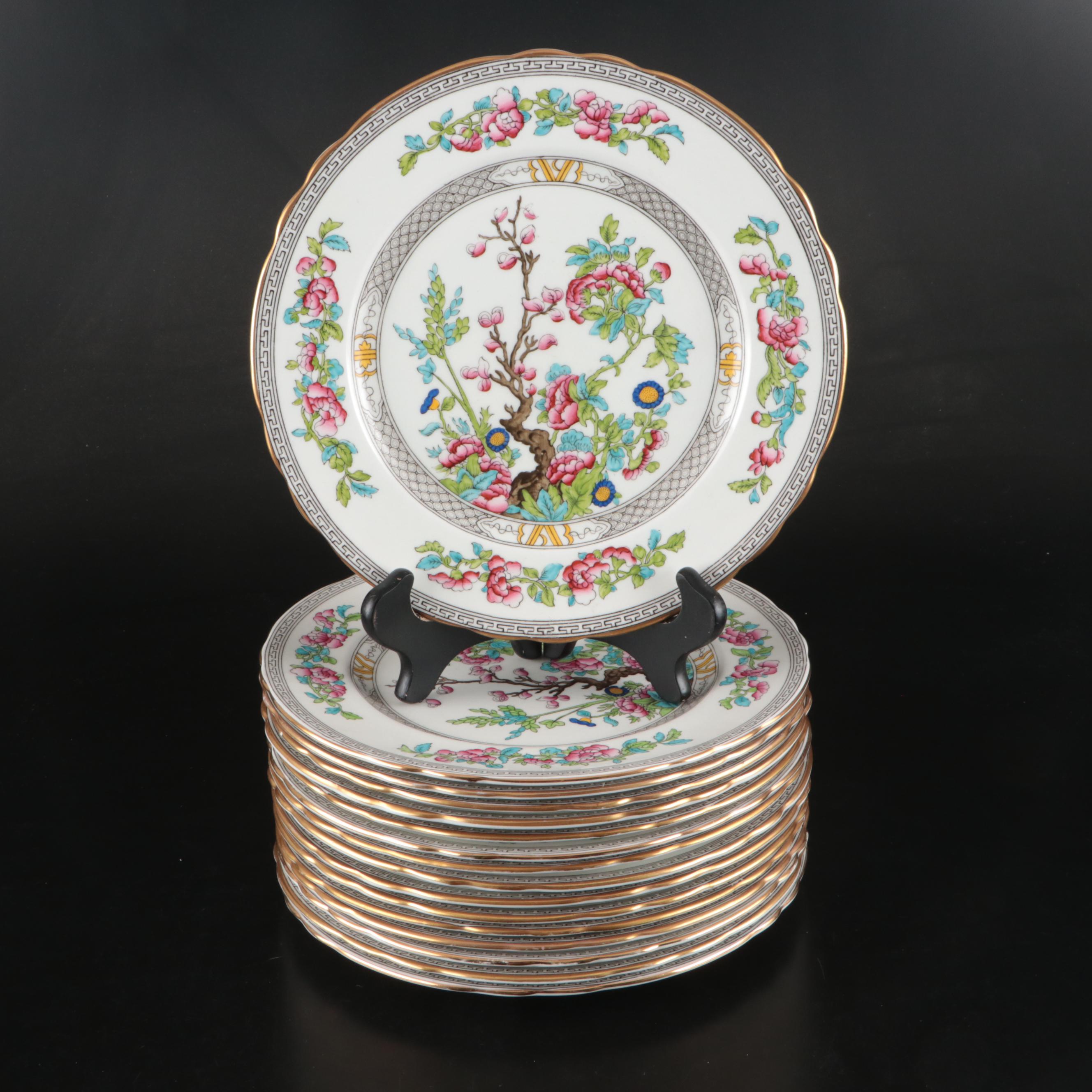 Aynsley English Bone China "Indian Tree" Dinnerware, Early to Mid-20th Century