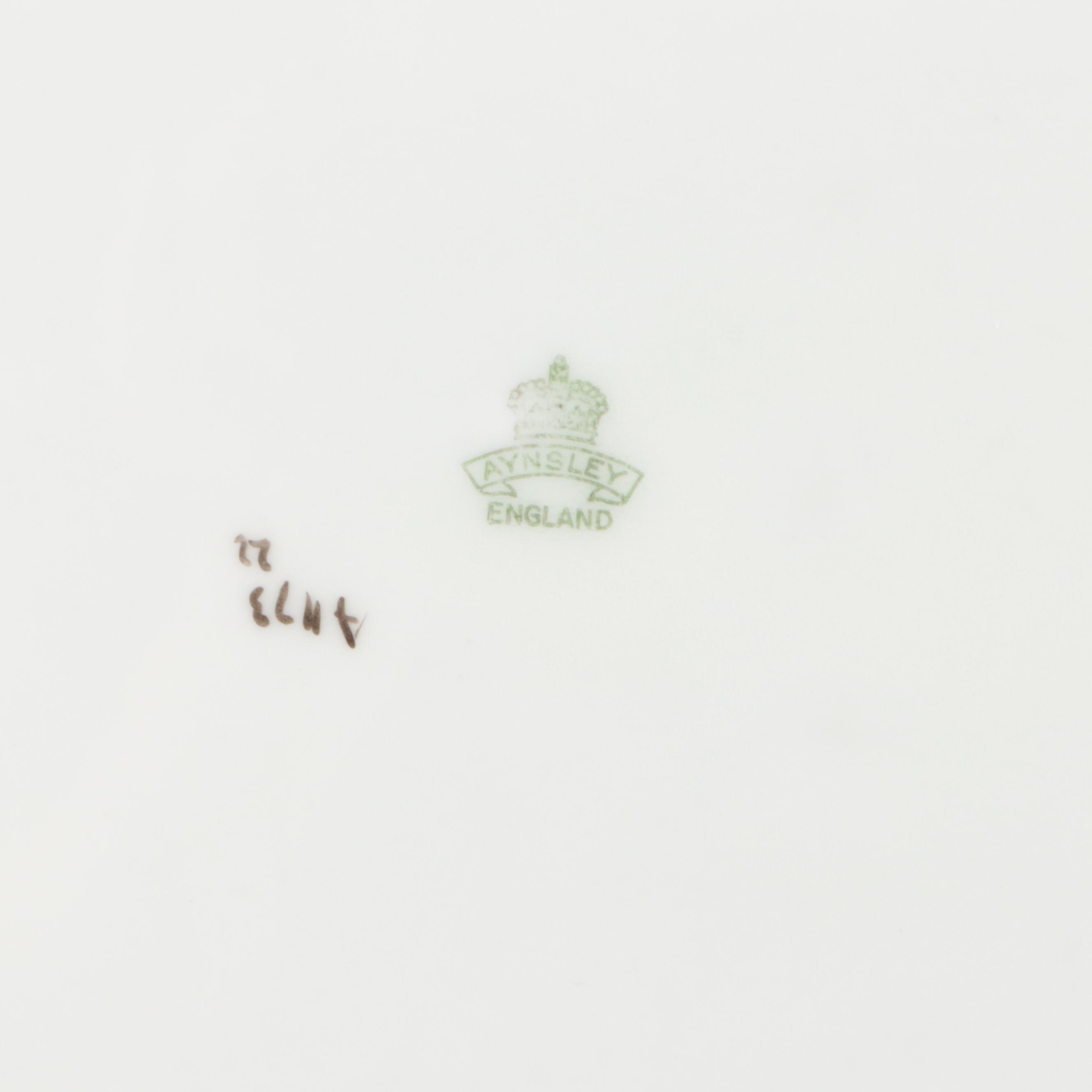 Aynsley English Bone China "Indian Tree" Dinnerware, Early to Mid-20th Century