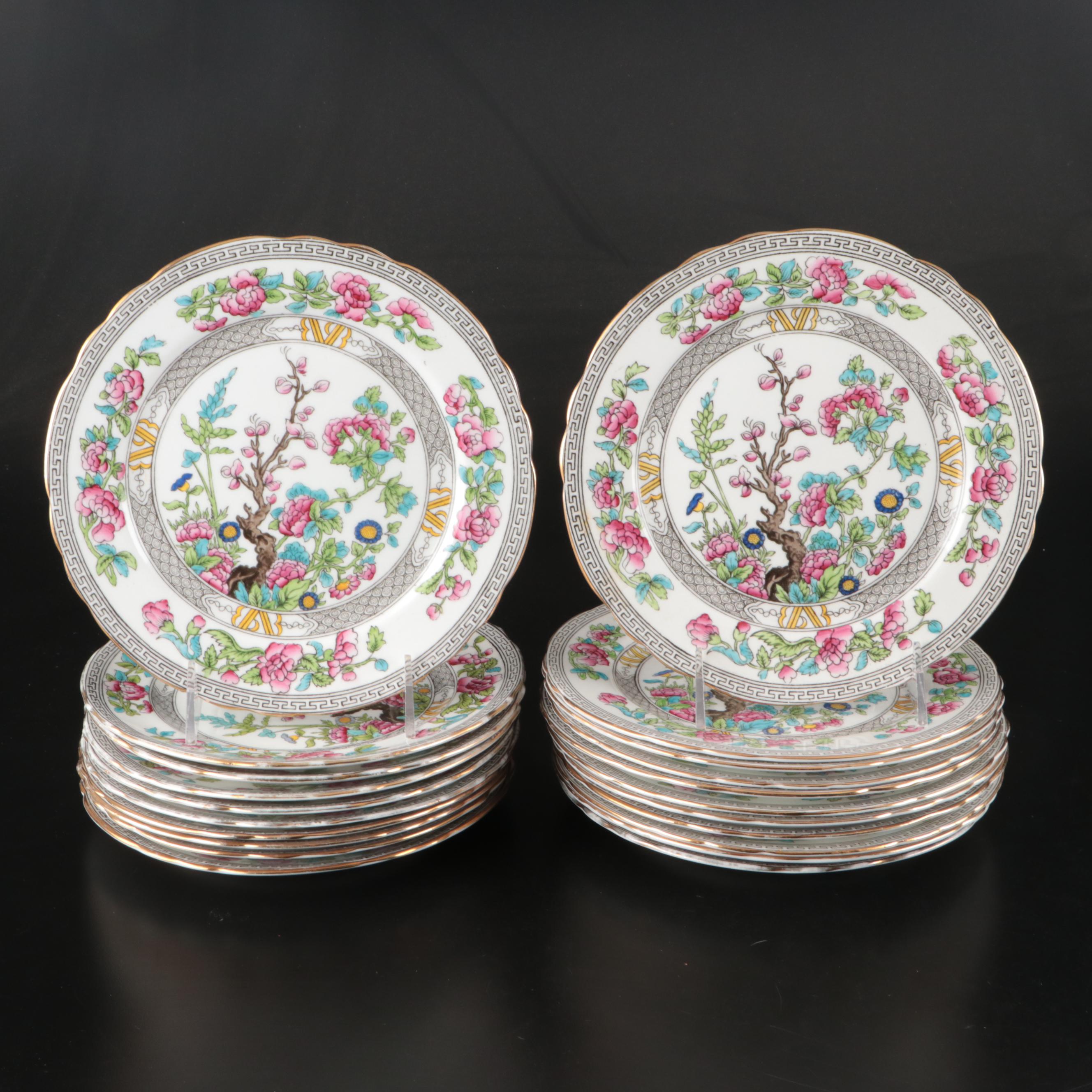 Aynsley English Bone China "Indian Tree" Dinnerware, Early to Mid-20th Century