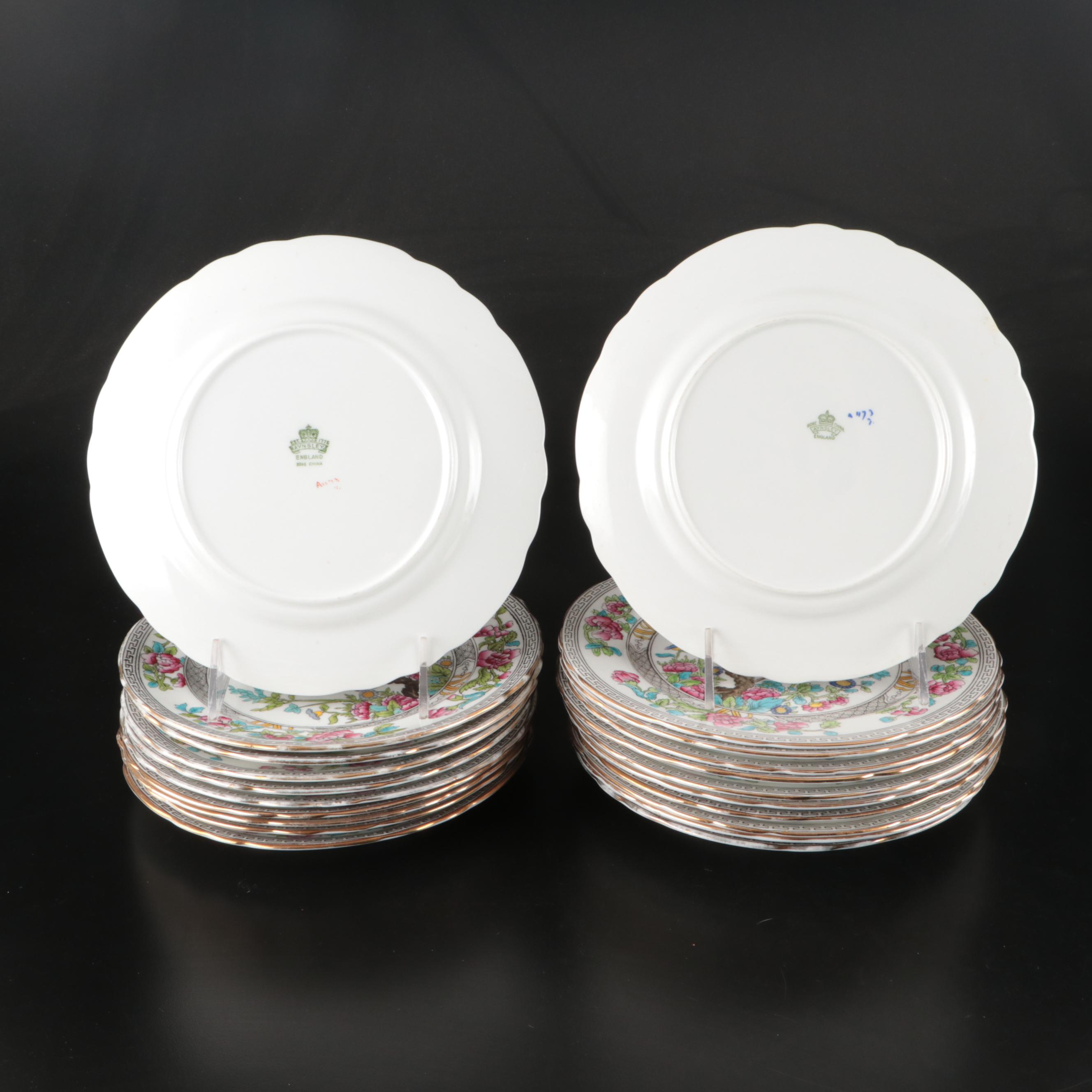 Aynsley English Bone China "Indian Tree" Dinnerware, Early to Mid-20th Century