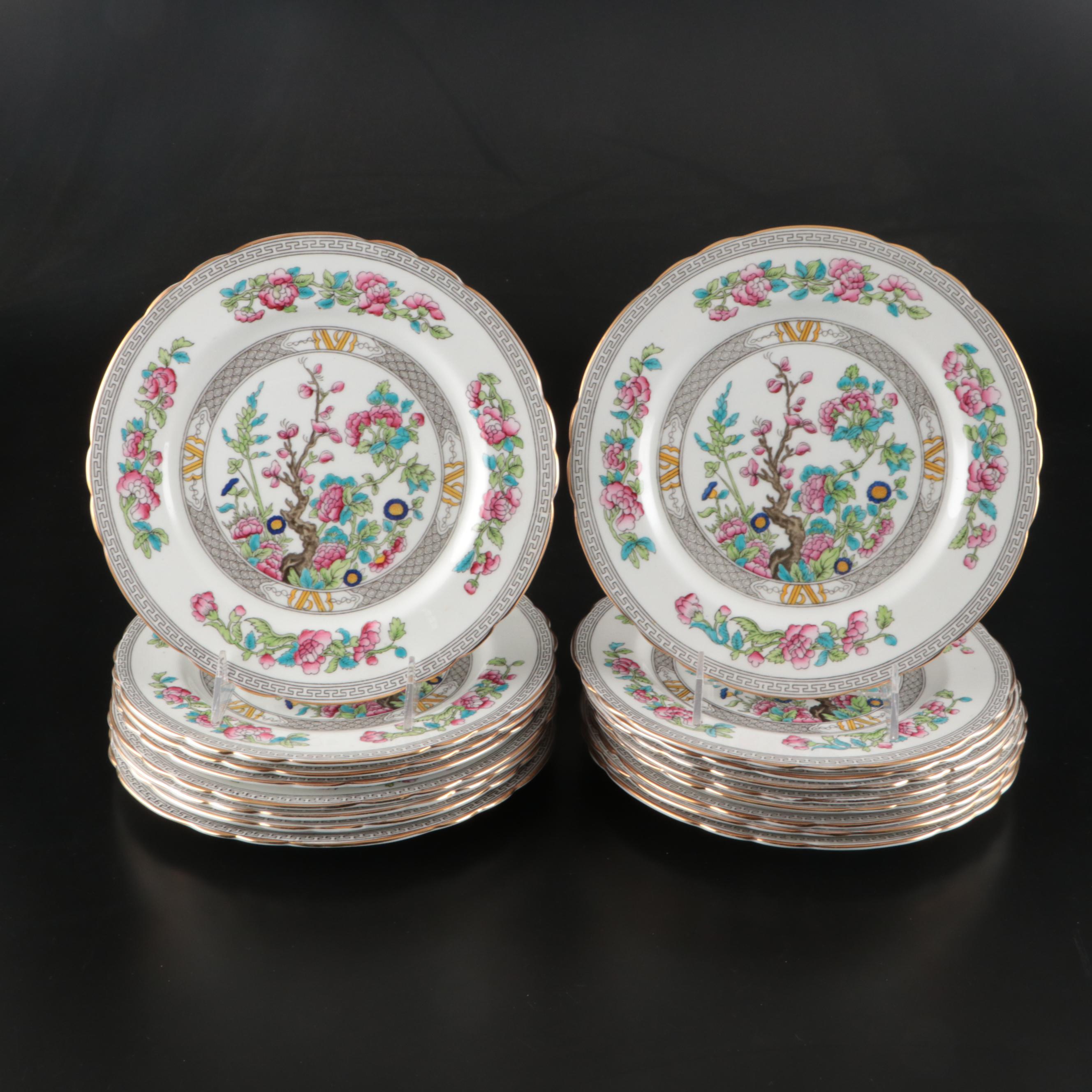 Aynsley English Bone China "Indian Tree" Dinnerware, Early to Mid-20th Century