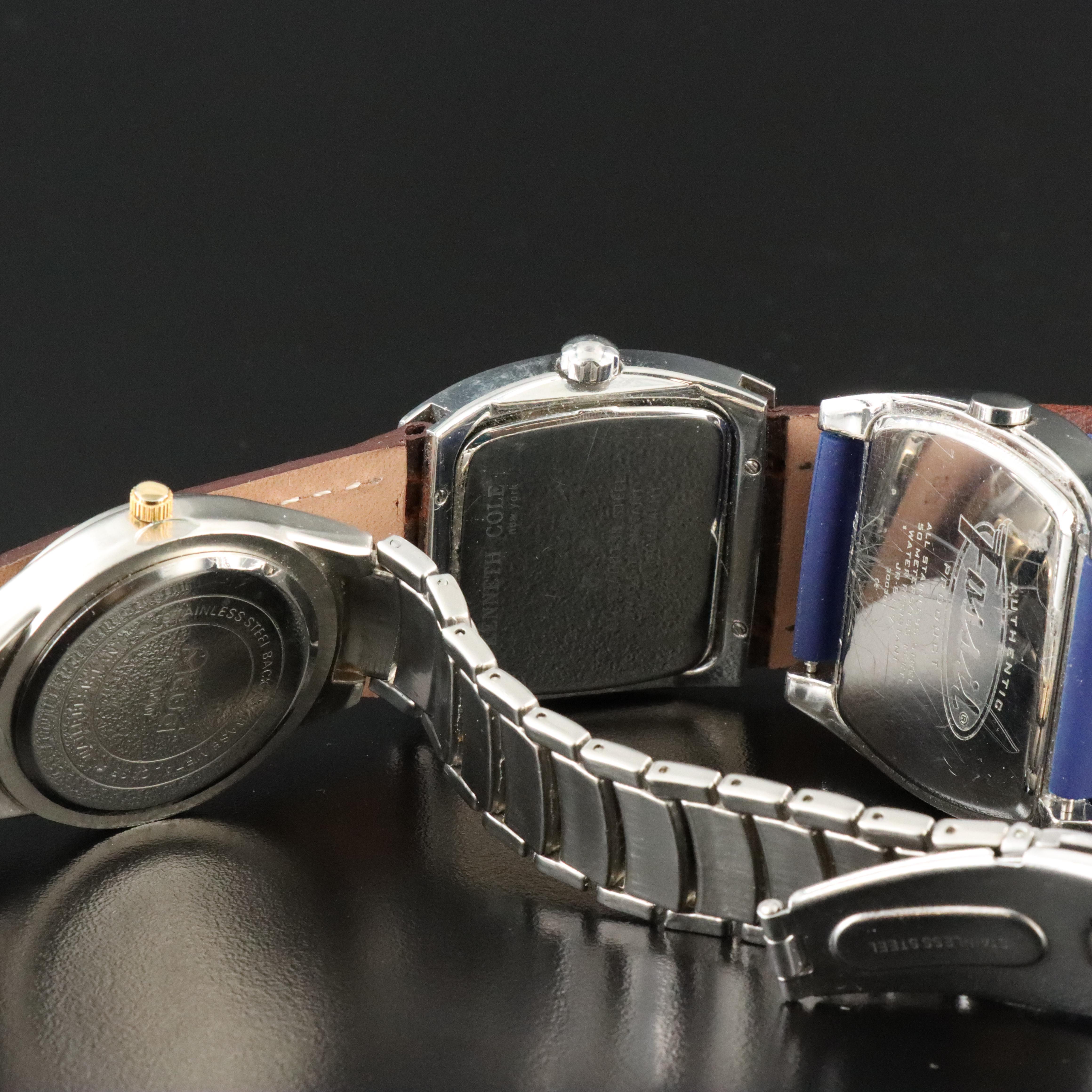Collection of Quartz and Stem Wind Watches Featuring Fossil