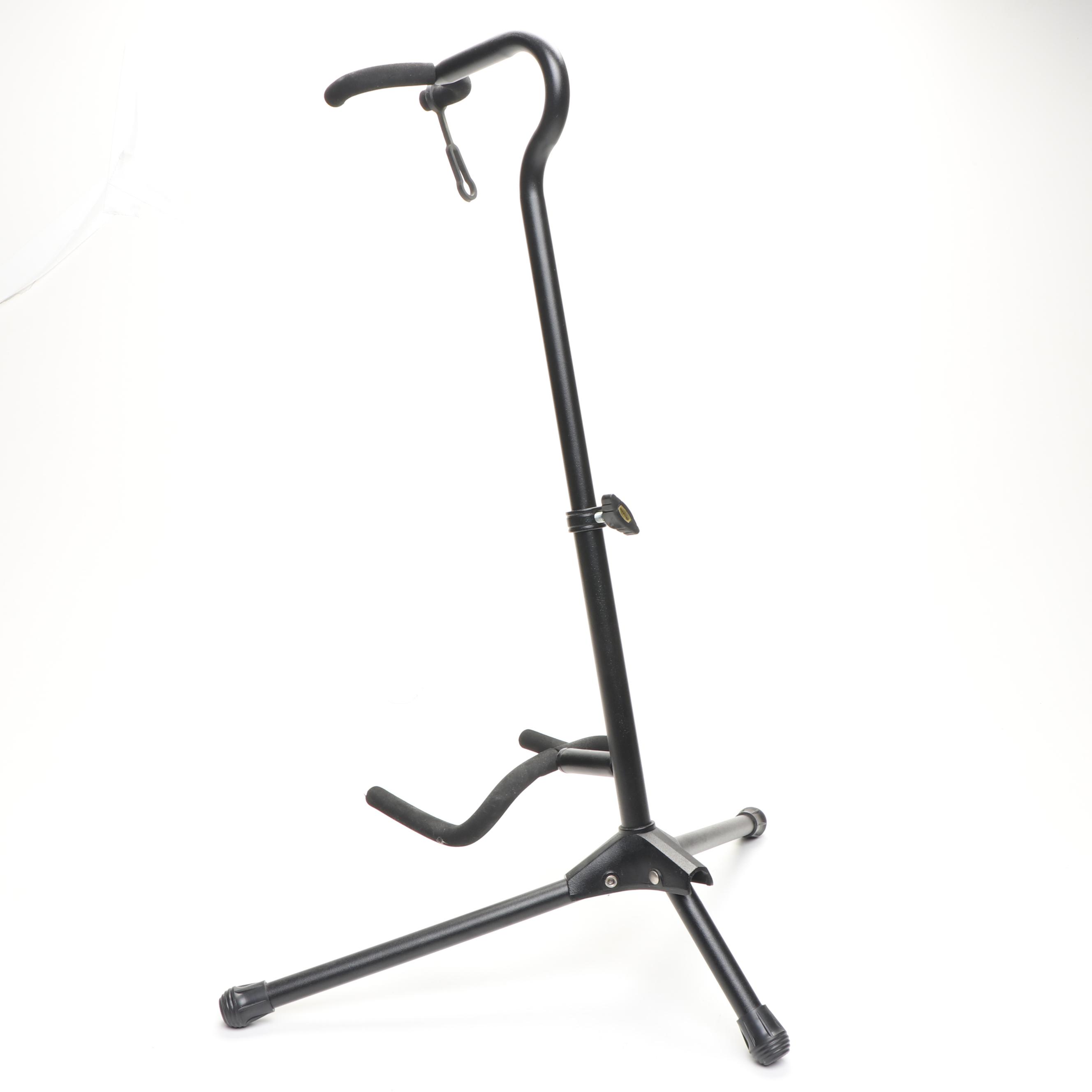 Peavey Guitar Stand with Boss Guitar Pedals, Guitar Strap