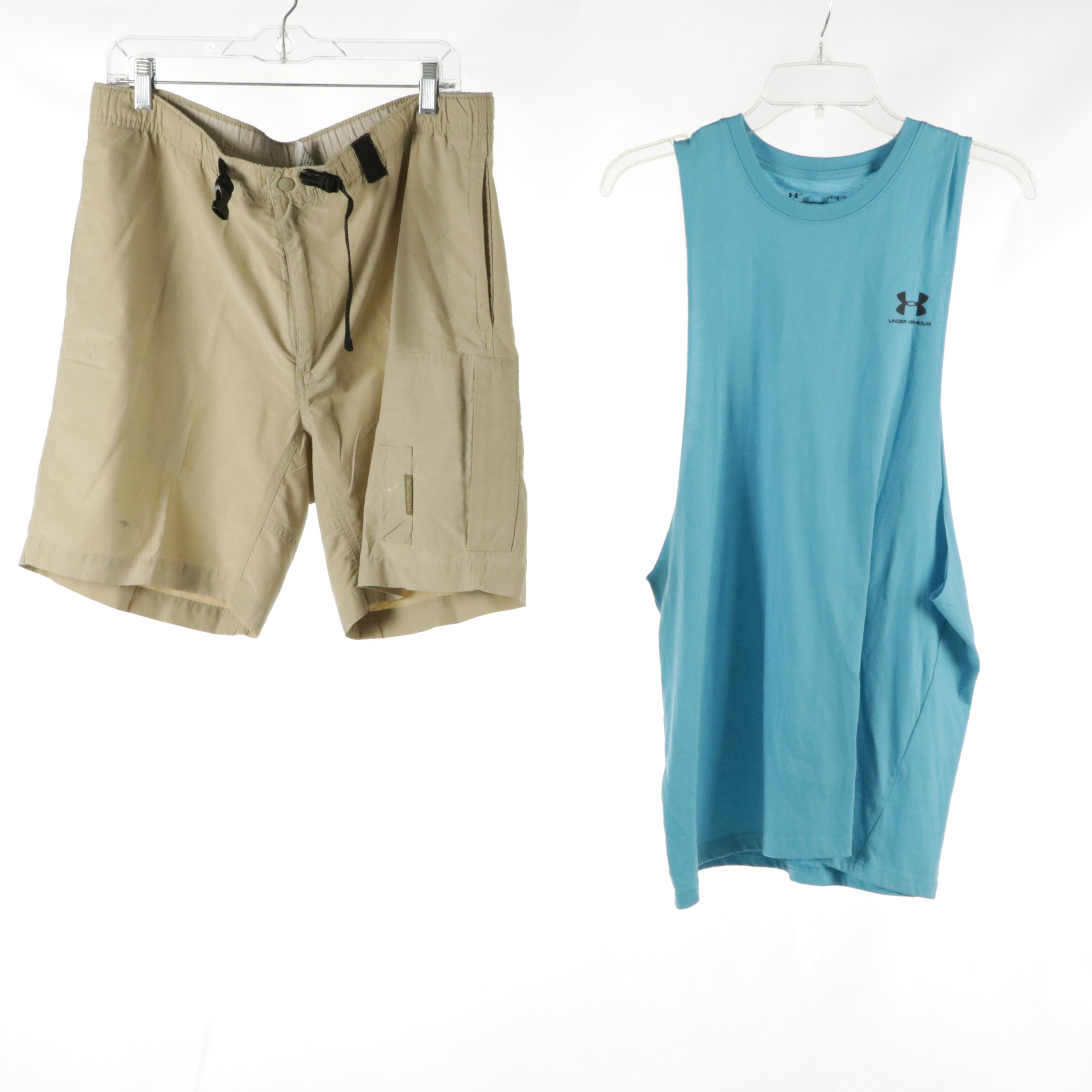 Men's Gymshark T-Shirts, Columbia Hiking Shorts, Peter Millar & More Polo Shirts